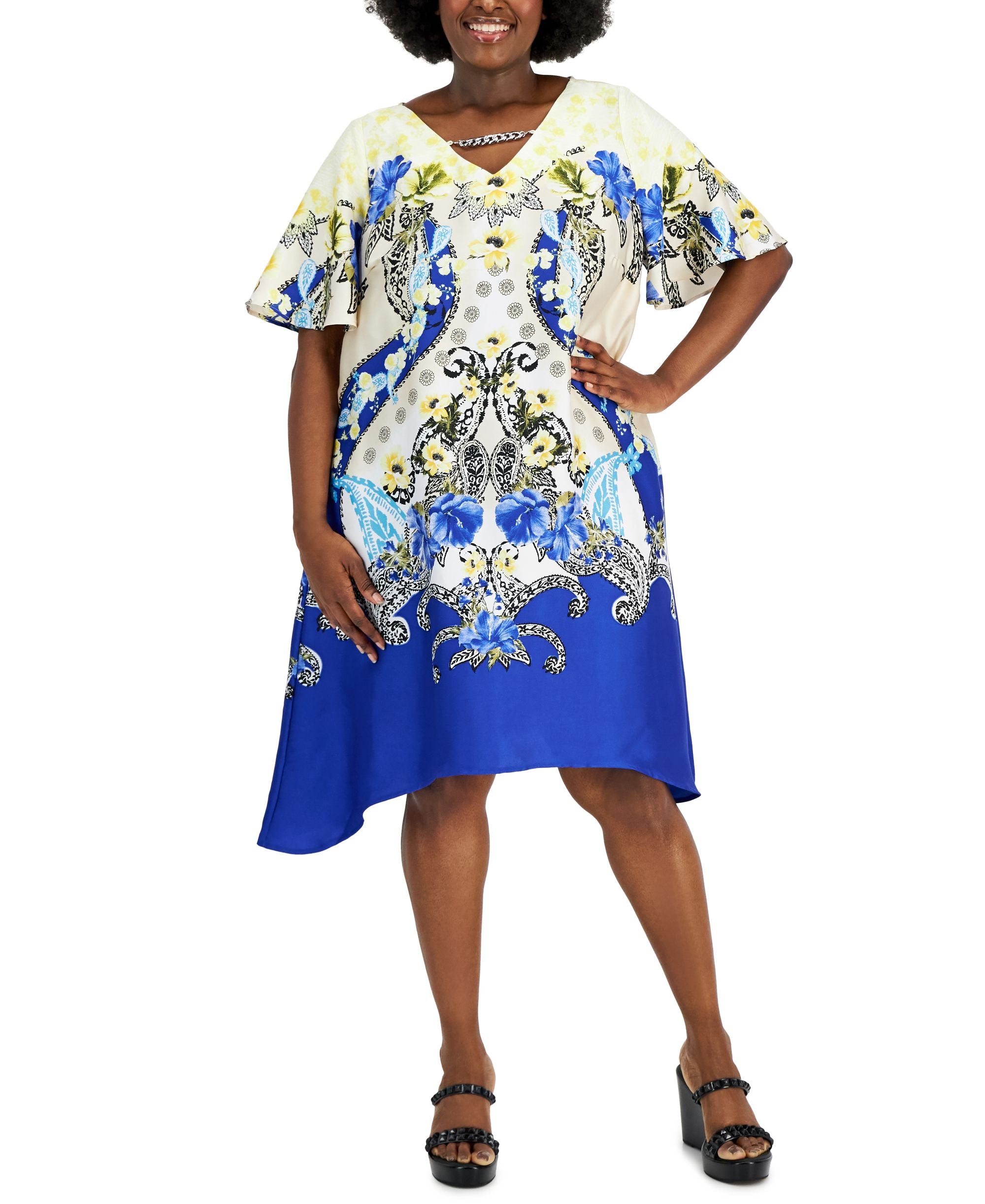 JM Collection Plus Size Enchanting Dream Swing Dress