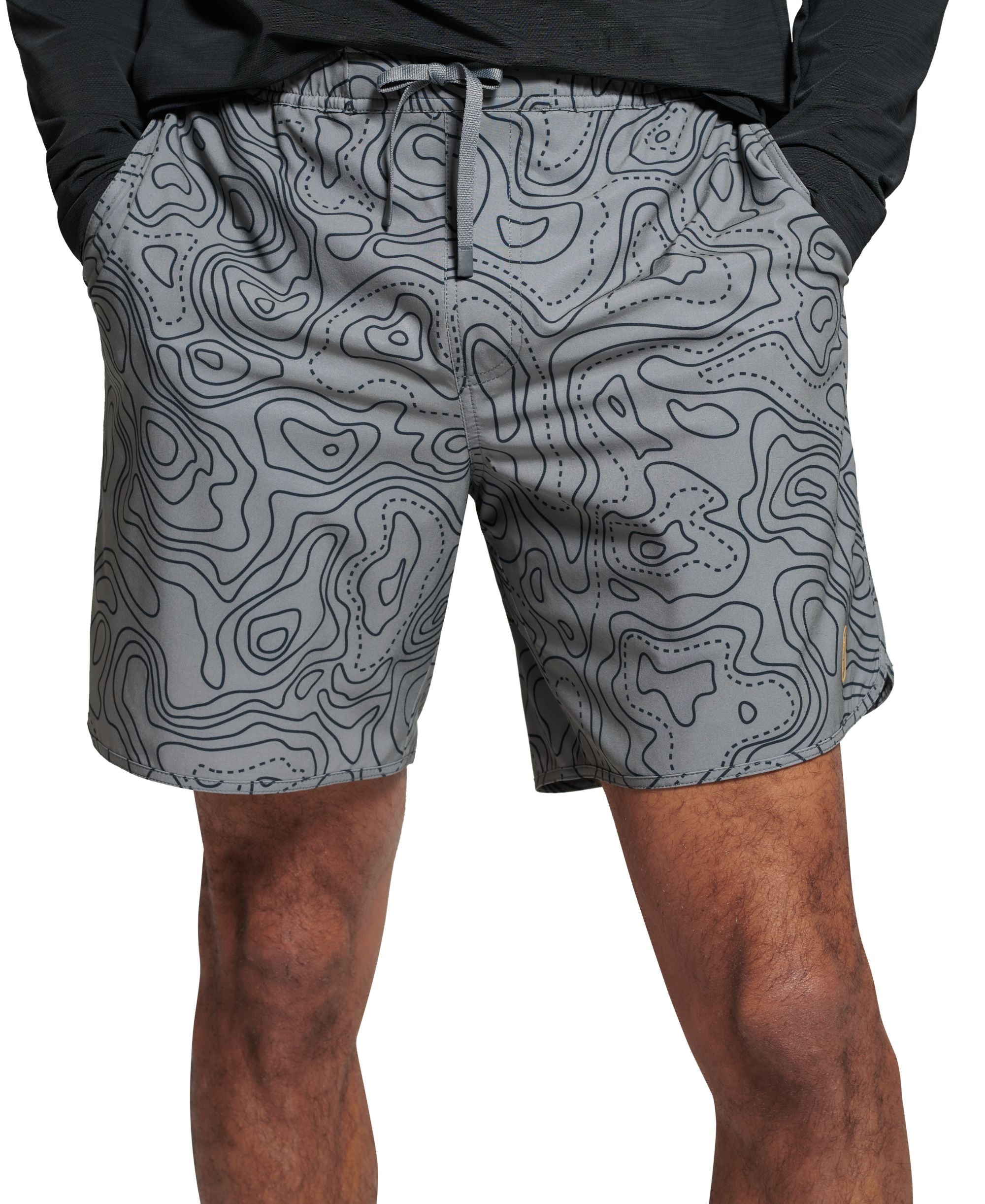 Bass Outdoor Mens Maps Quick Dry 7 Shorts