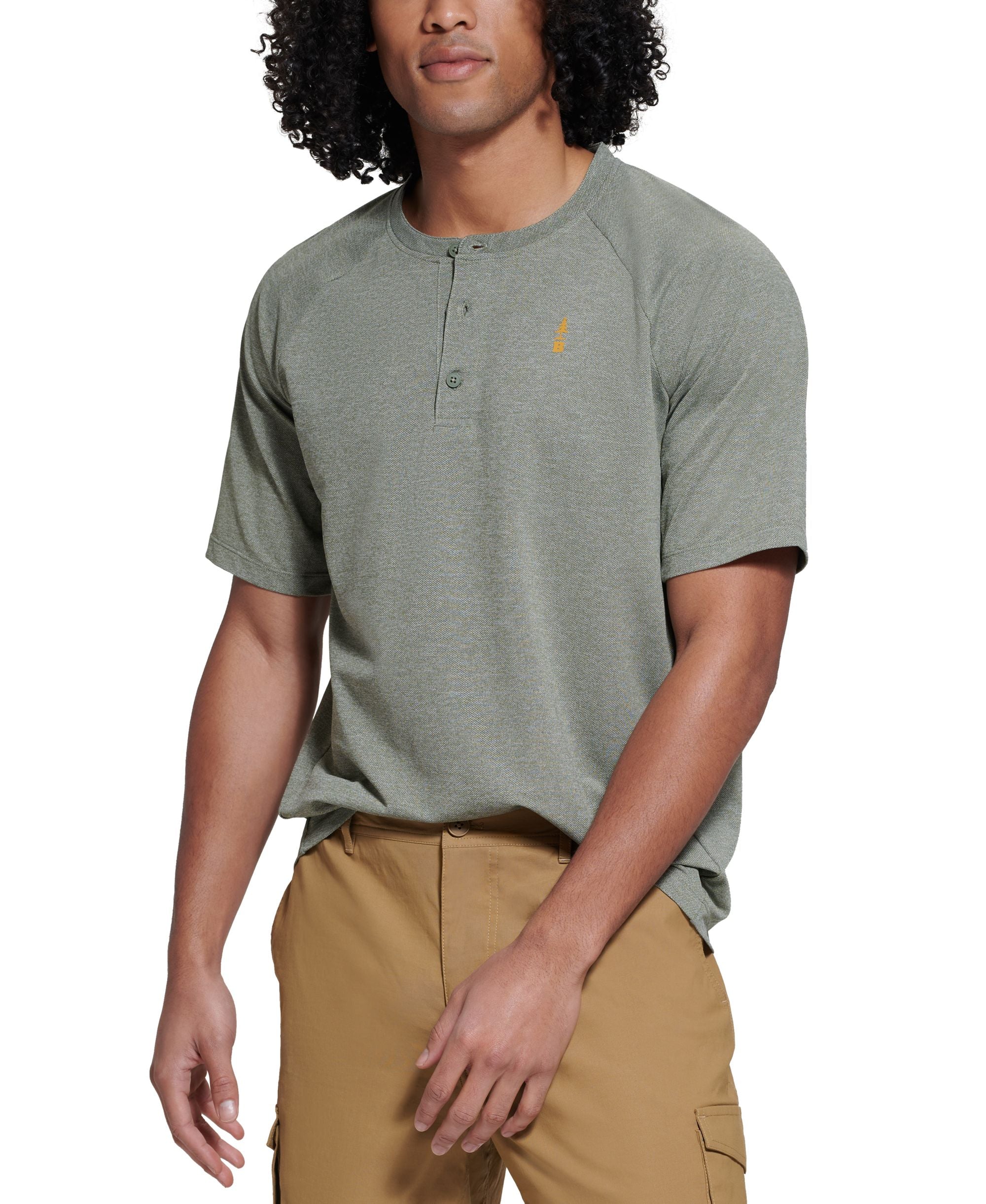 Bass Outdoor Mens Hilltop Henley Shirt
