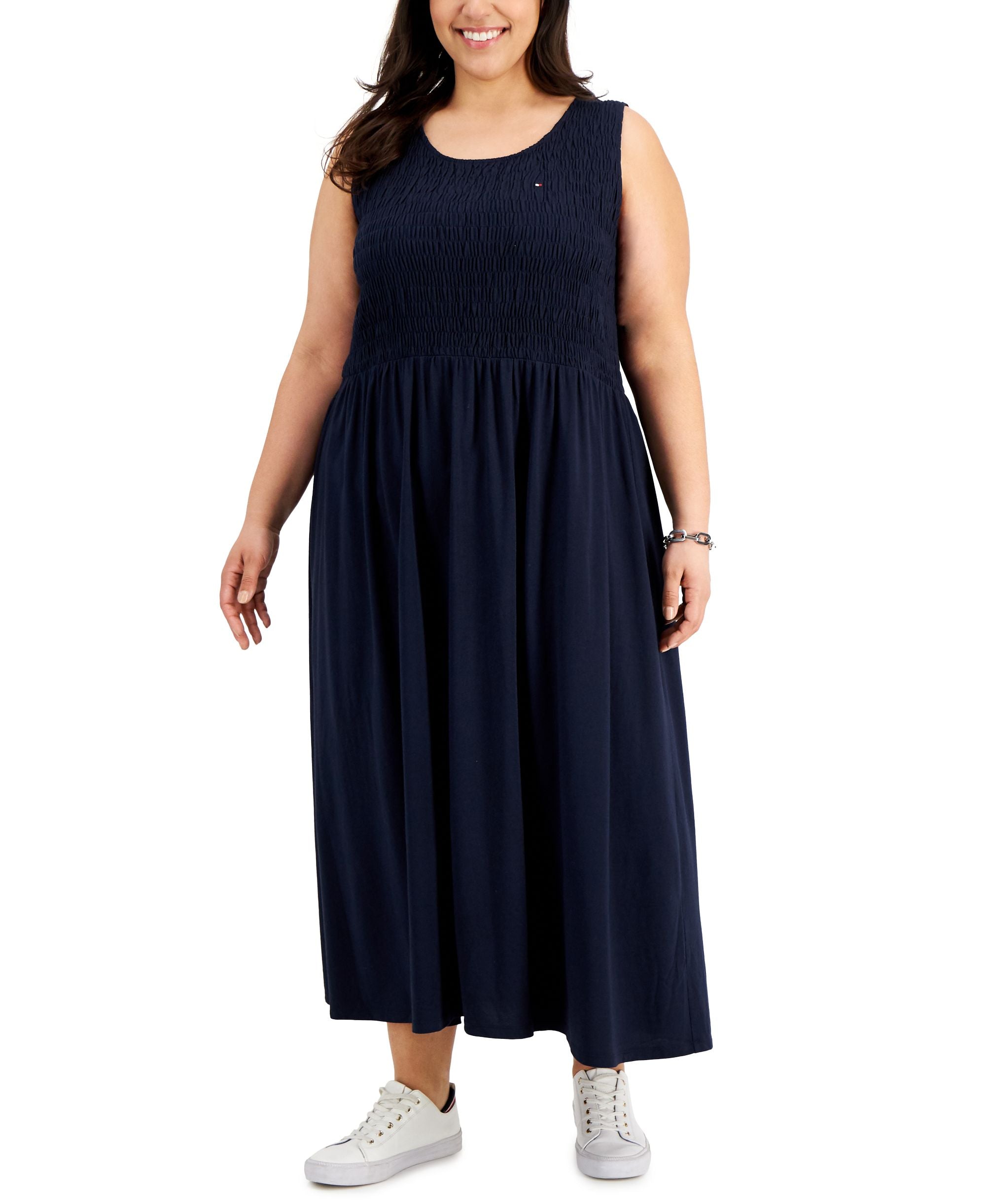 Plus Size Smocked Maxi Dress