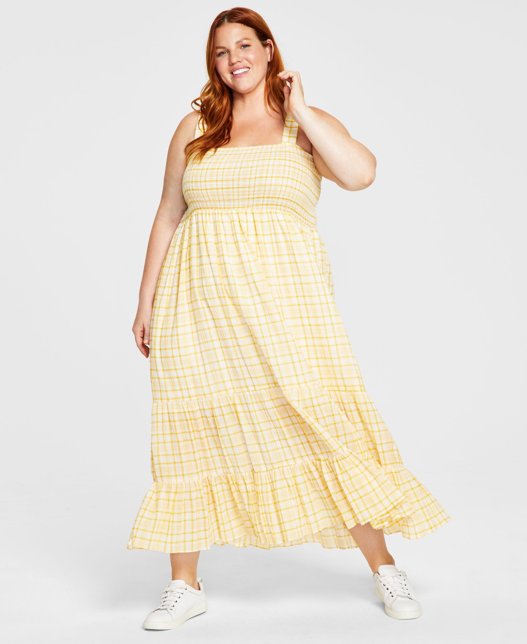 Tommy Hilfiger Plus Size Smocked Tank Dress