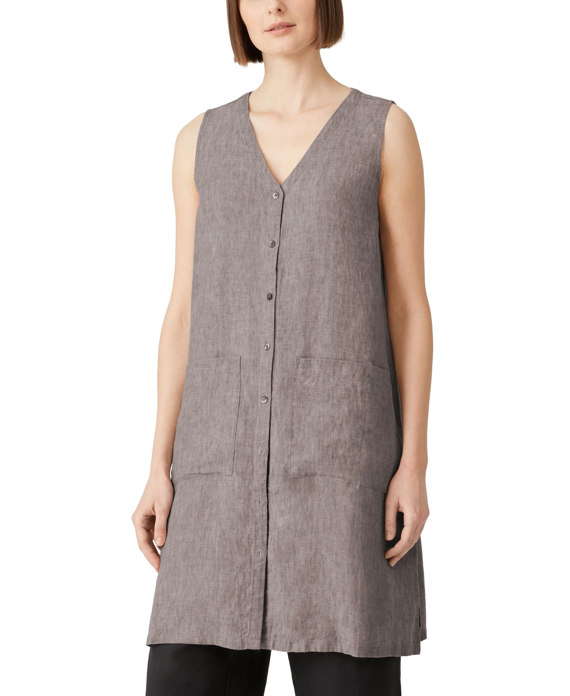 Eileen Fisher Organic Linen Tunic Vest