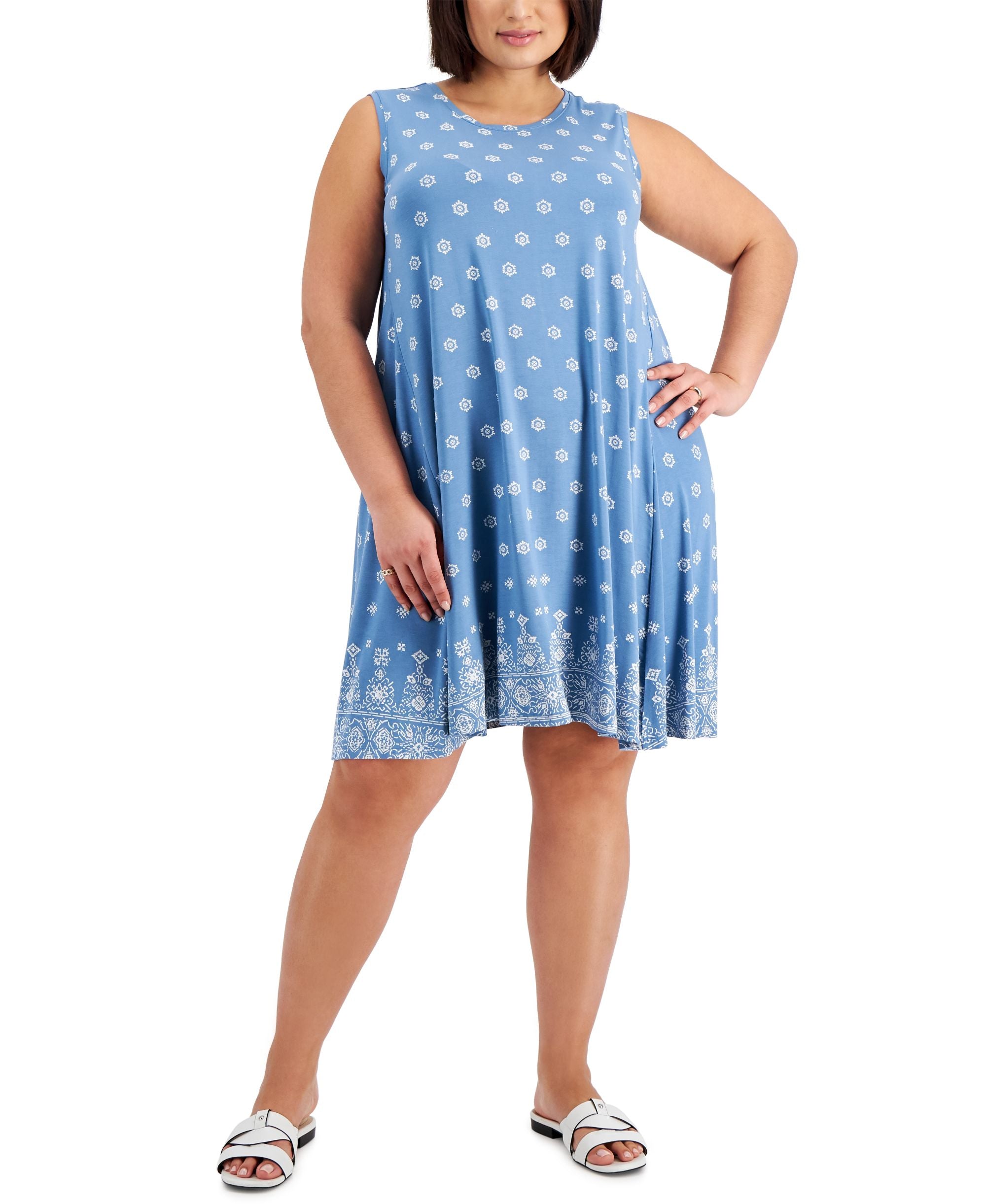 Style & Co Plus Size Printed Flip Flop Dress