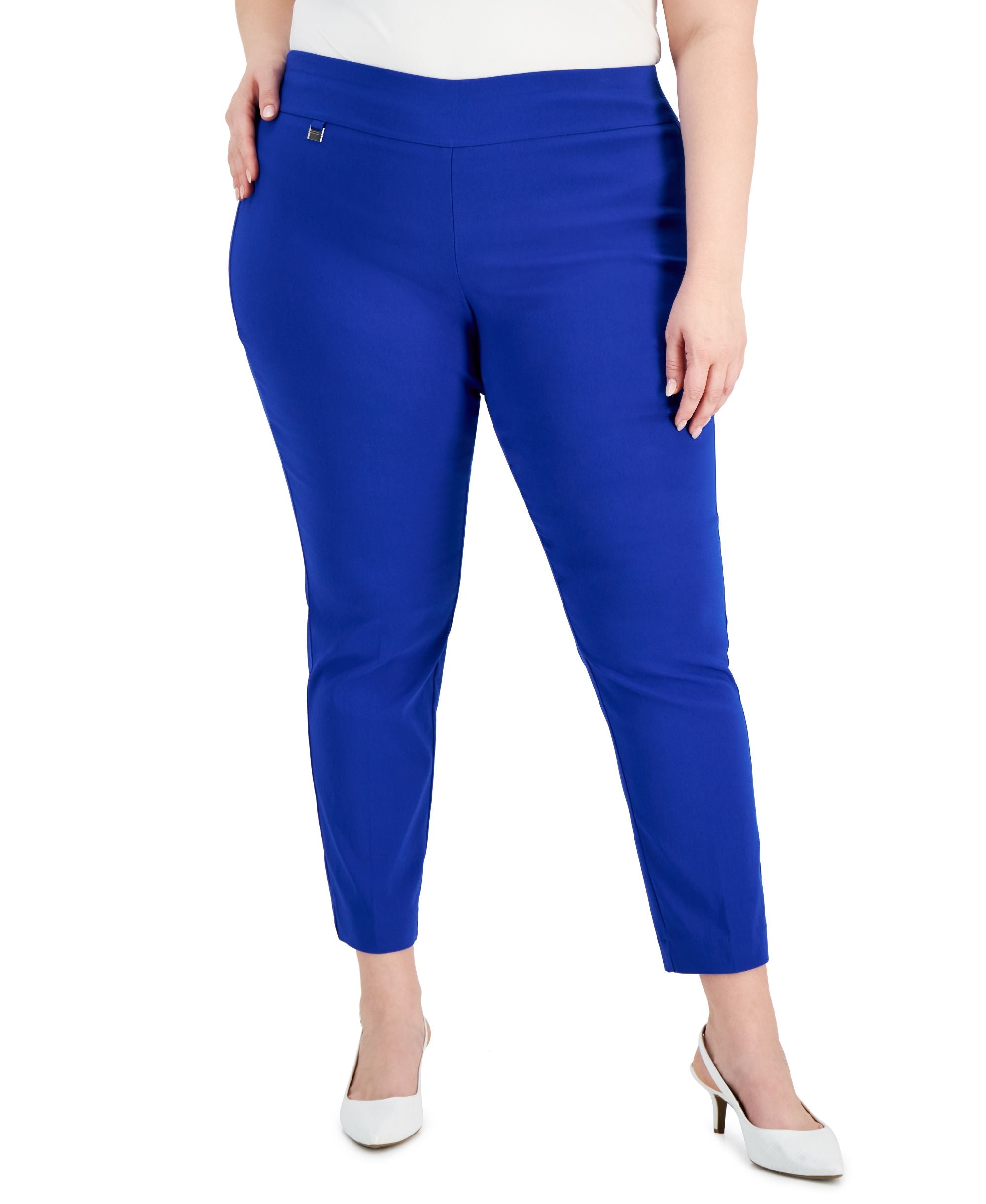 Plus Size Tummy-Control Pull-On Skinny Pants