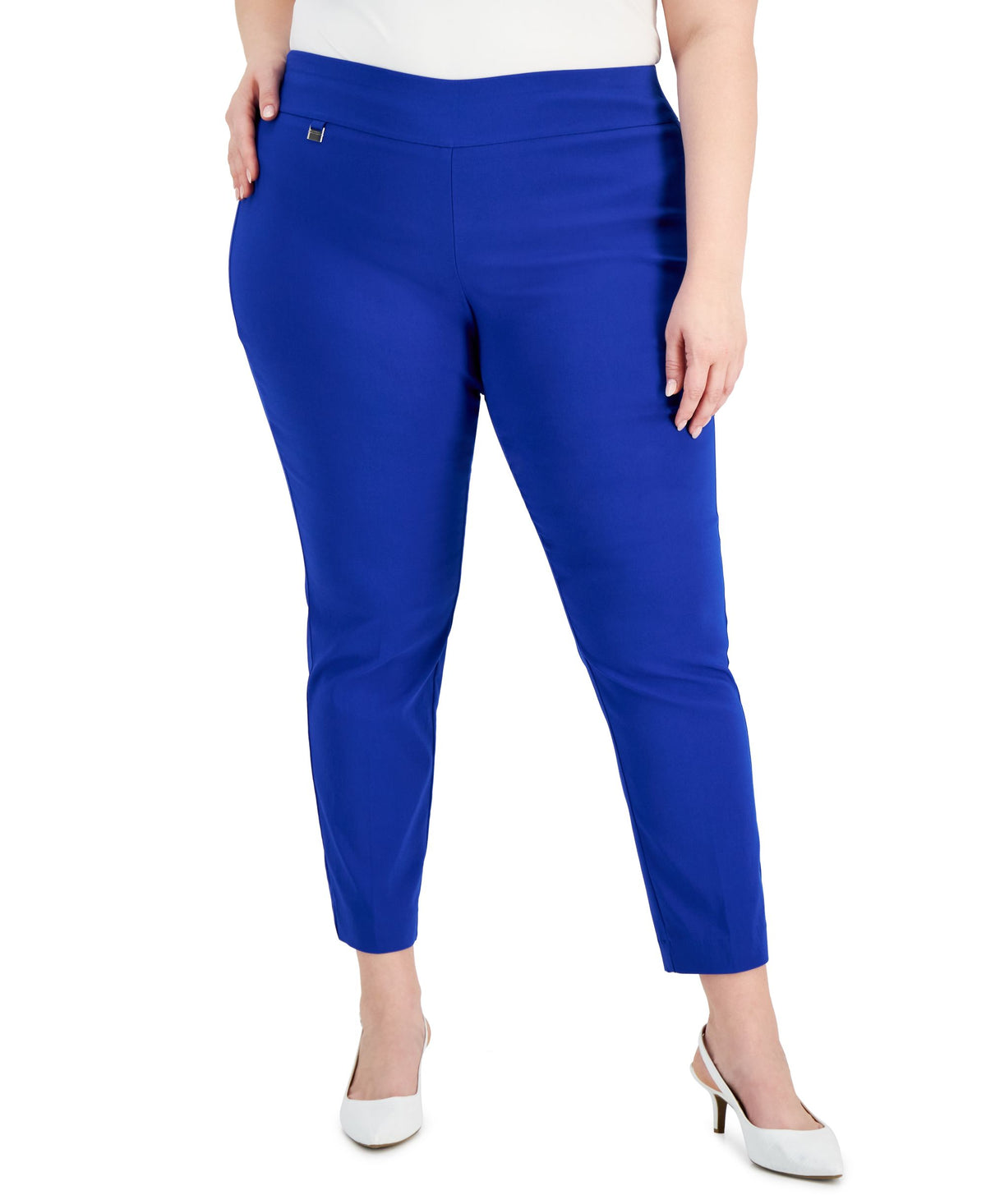 Plus Size Tummy-Control Pull-On Skinny Pants
