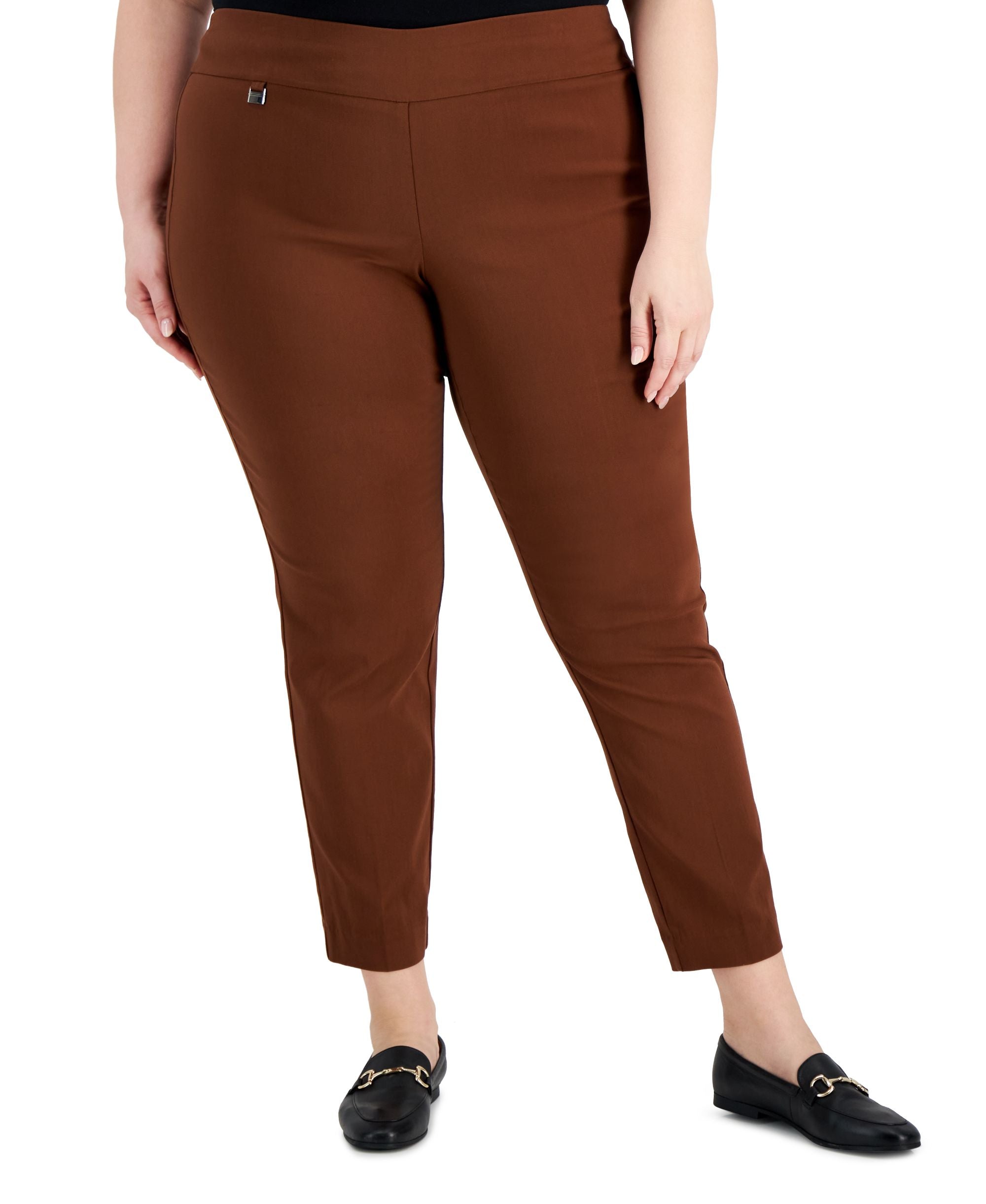 Plus Size Tummy-Control Pull-On Skinny Pants