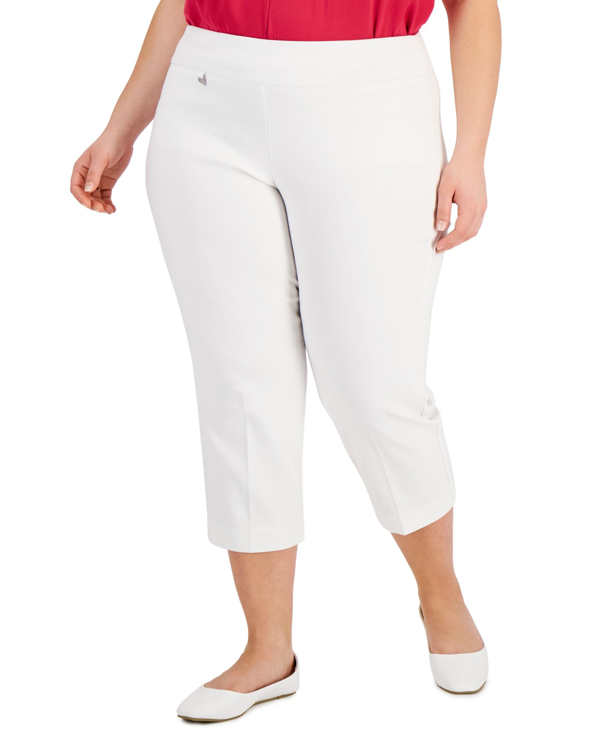 Alfani Plus Size Jacquard Capri