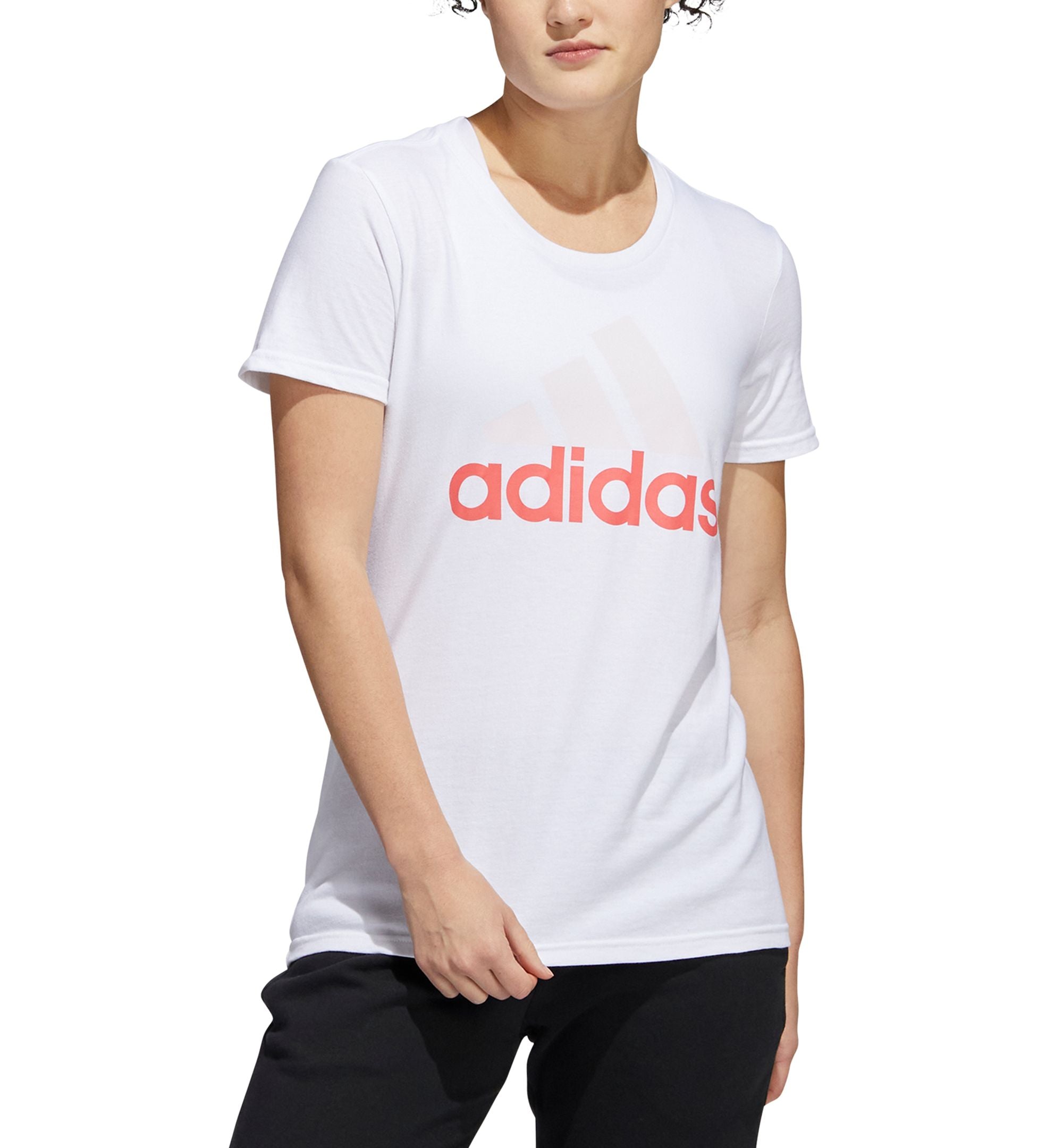 Adidas Womens Badge Of Sport Logo Cotton T-Shirt
