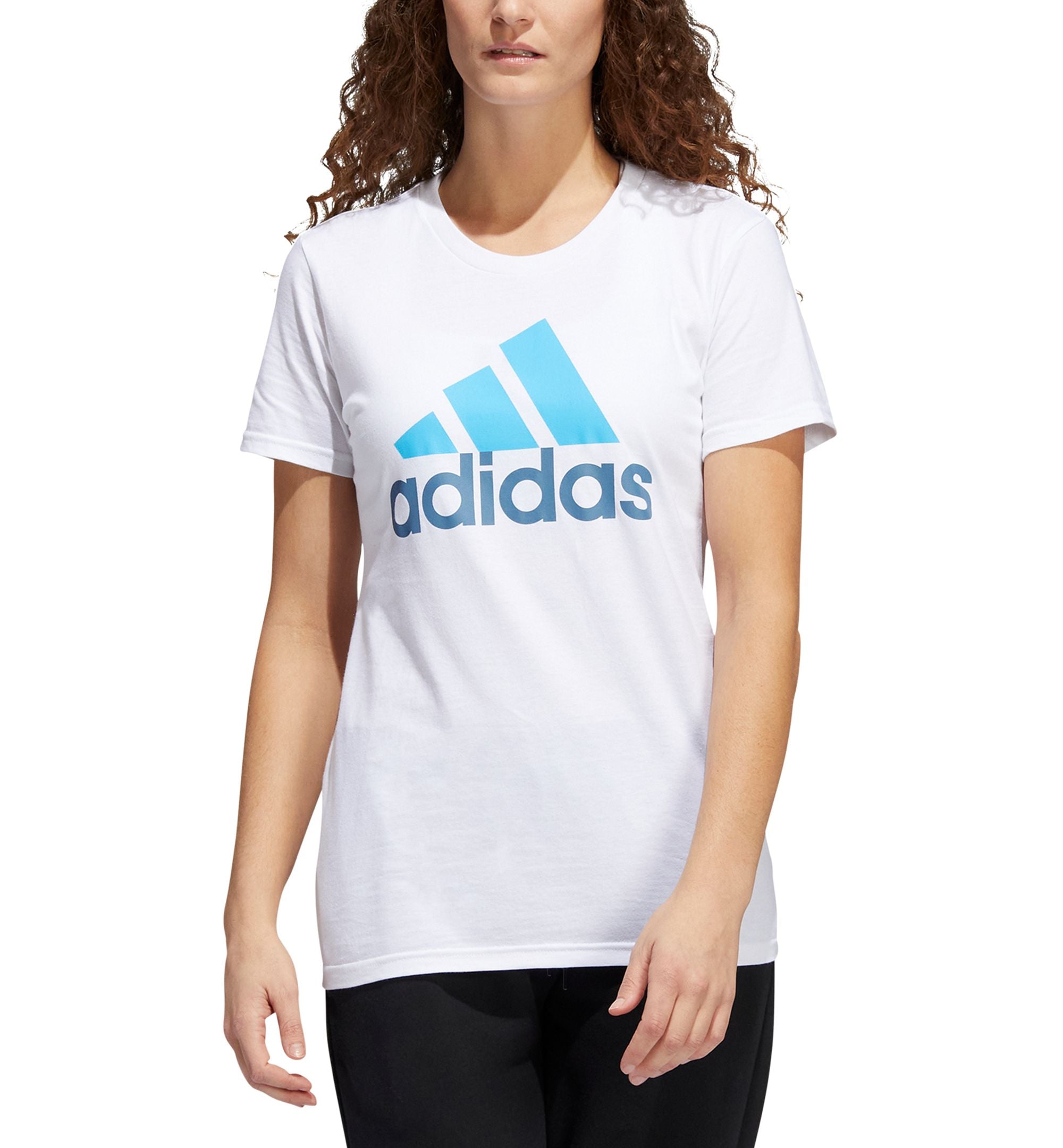 Adidas Womens Badge Of Sport Logo Cotton T-Shirt