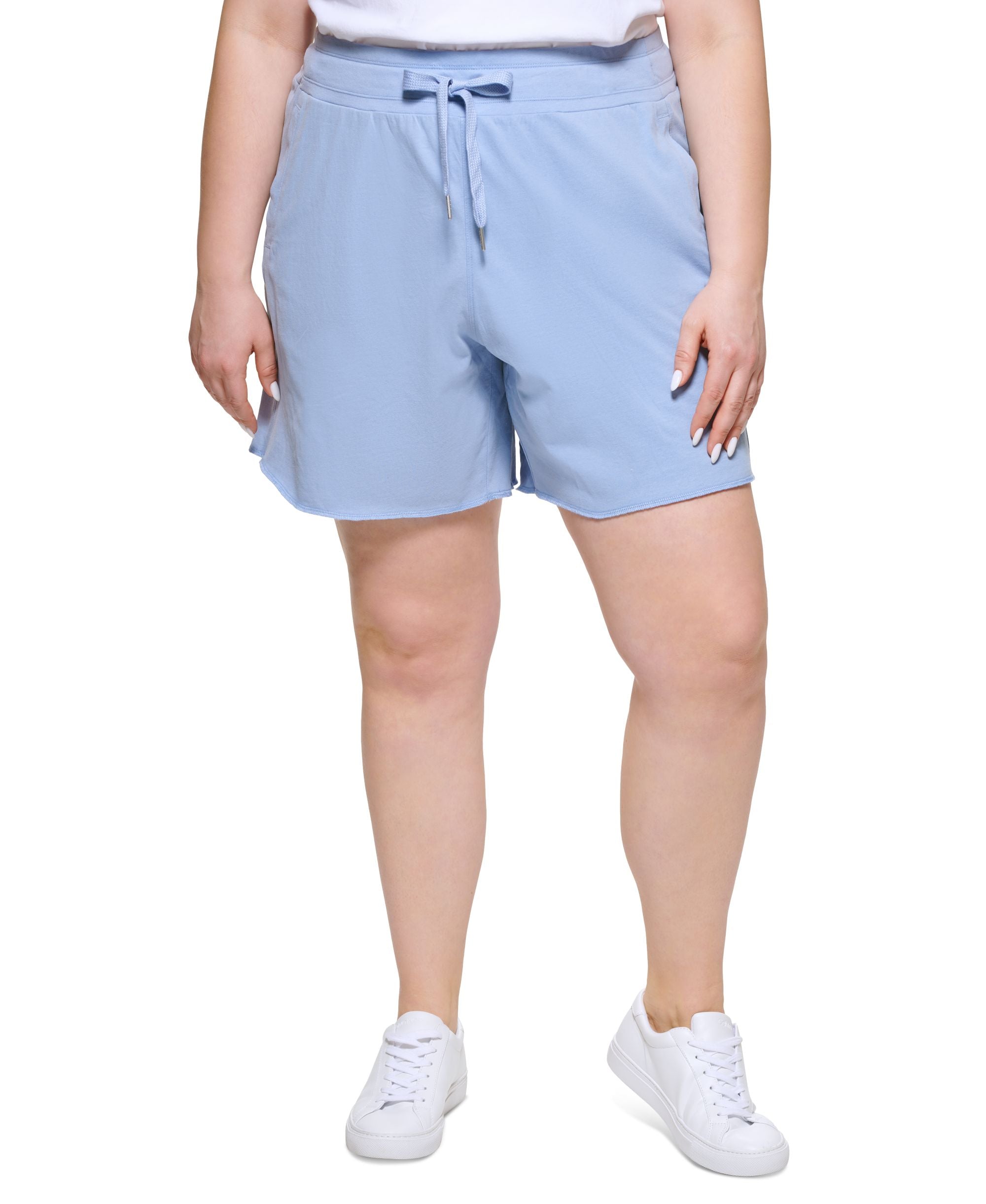 Calvin Klein Performance Plus Size High Waist Cotton Shorts
