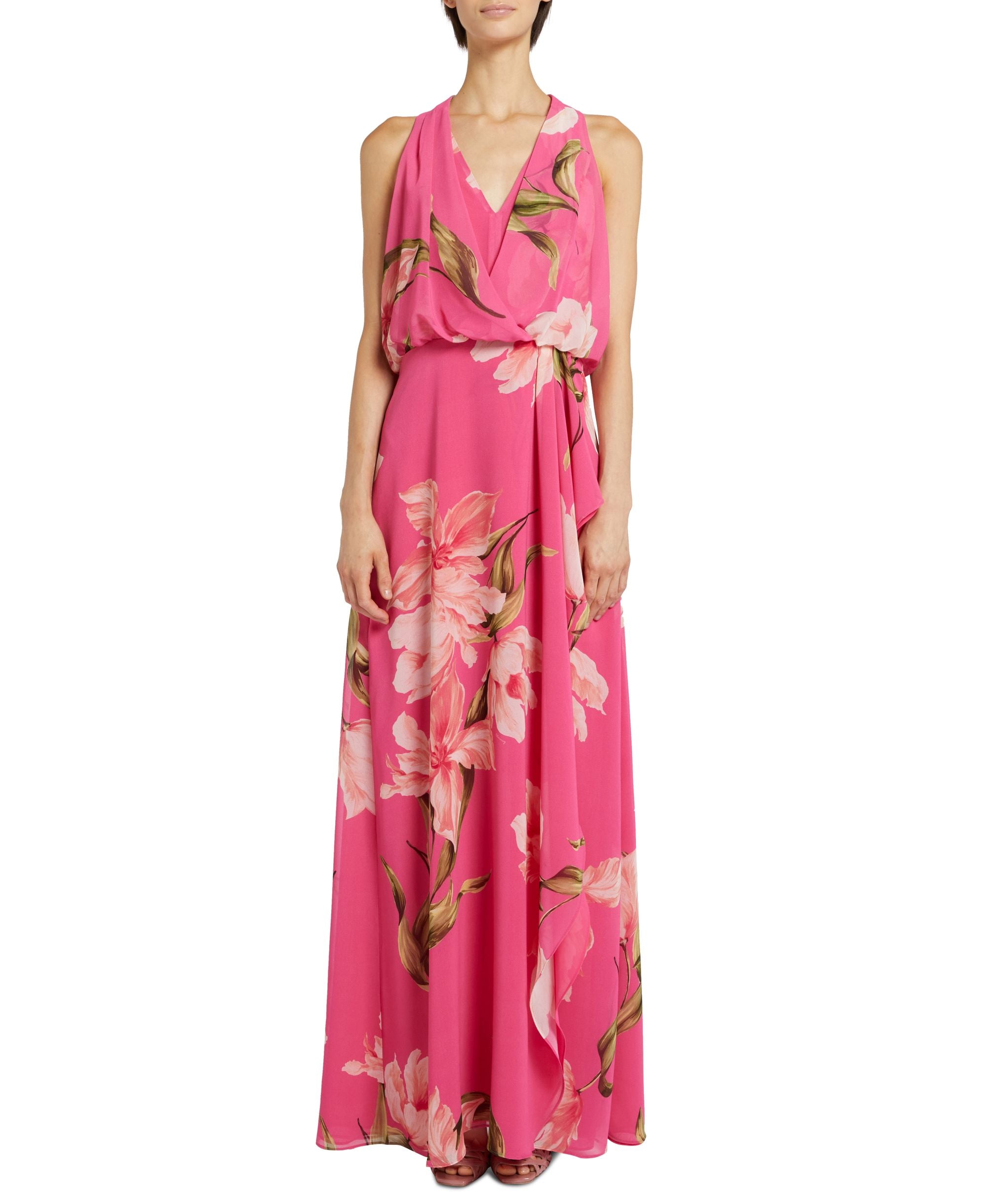 Marella Egisto Floral Print Halter Dress