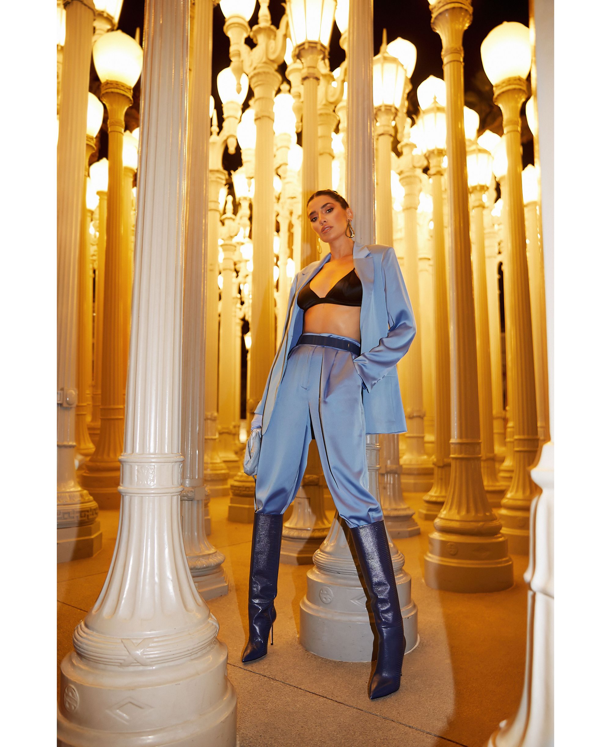 Bar III Nicole Williams English Relaxed Wide Leg Pants