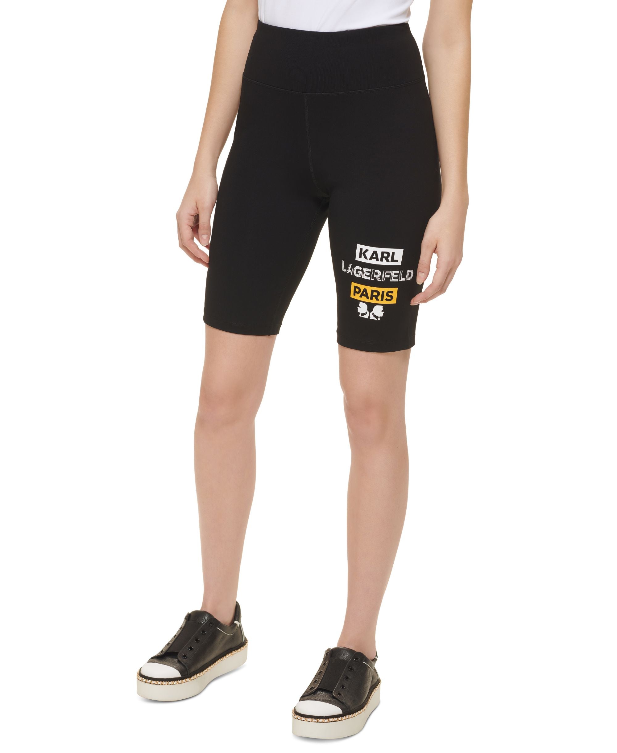 Karl Lagerfeld Paris Logo Bike Shorts
