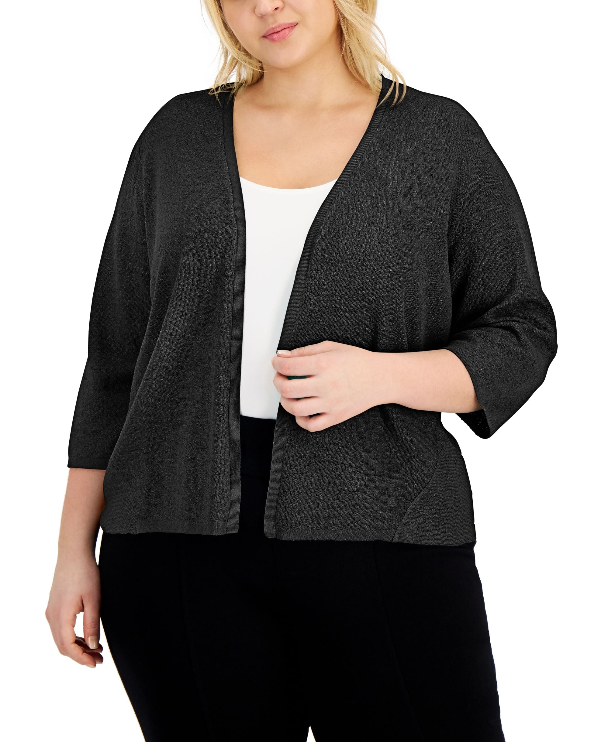 Alfani Plus Size Open Front Cardigan