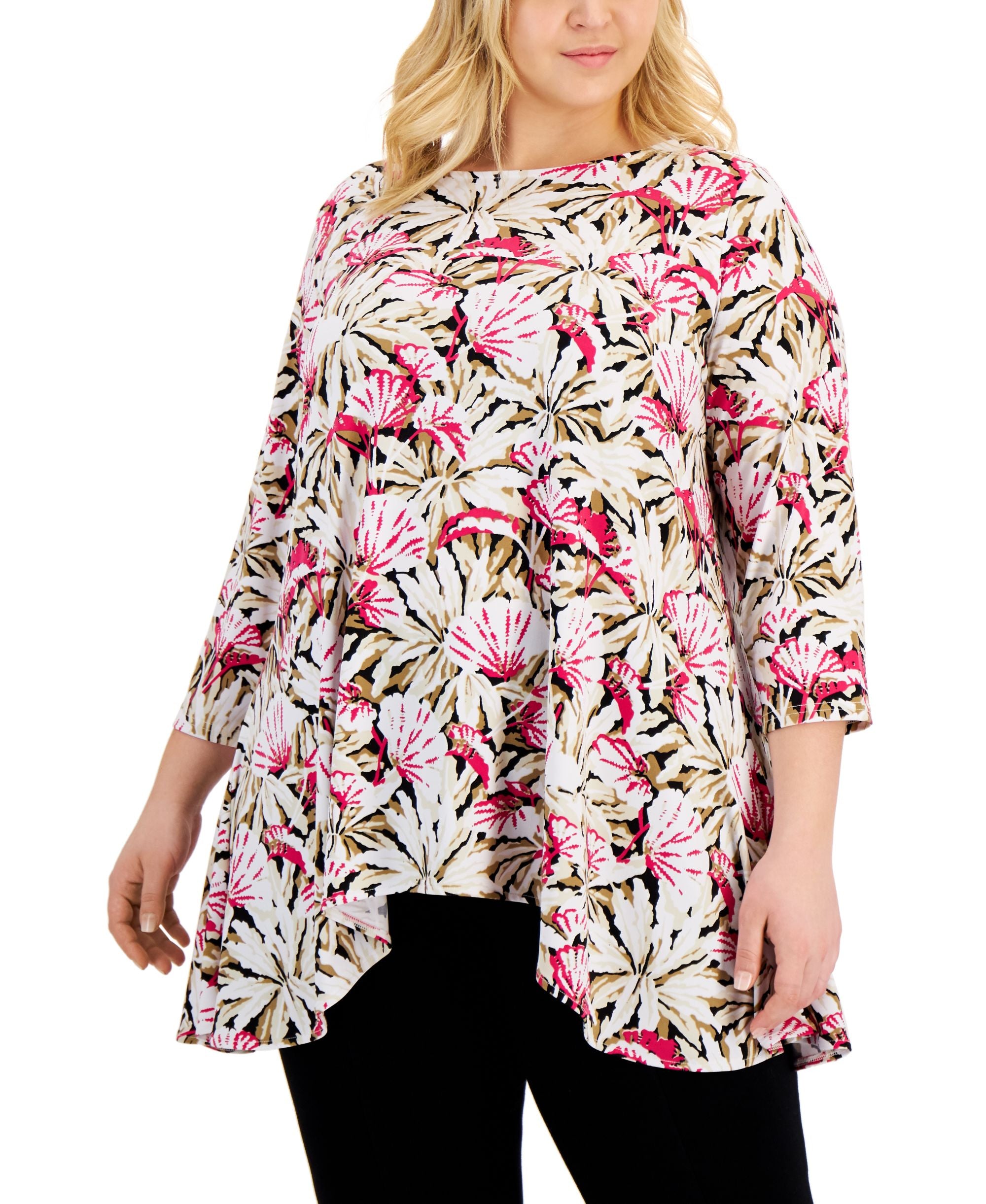 Alfani Plus Size Floral Swing Top