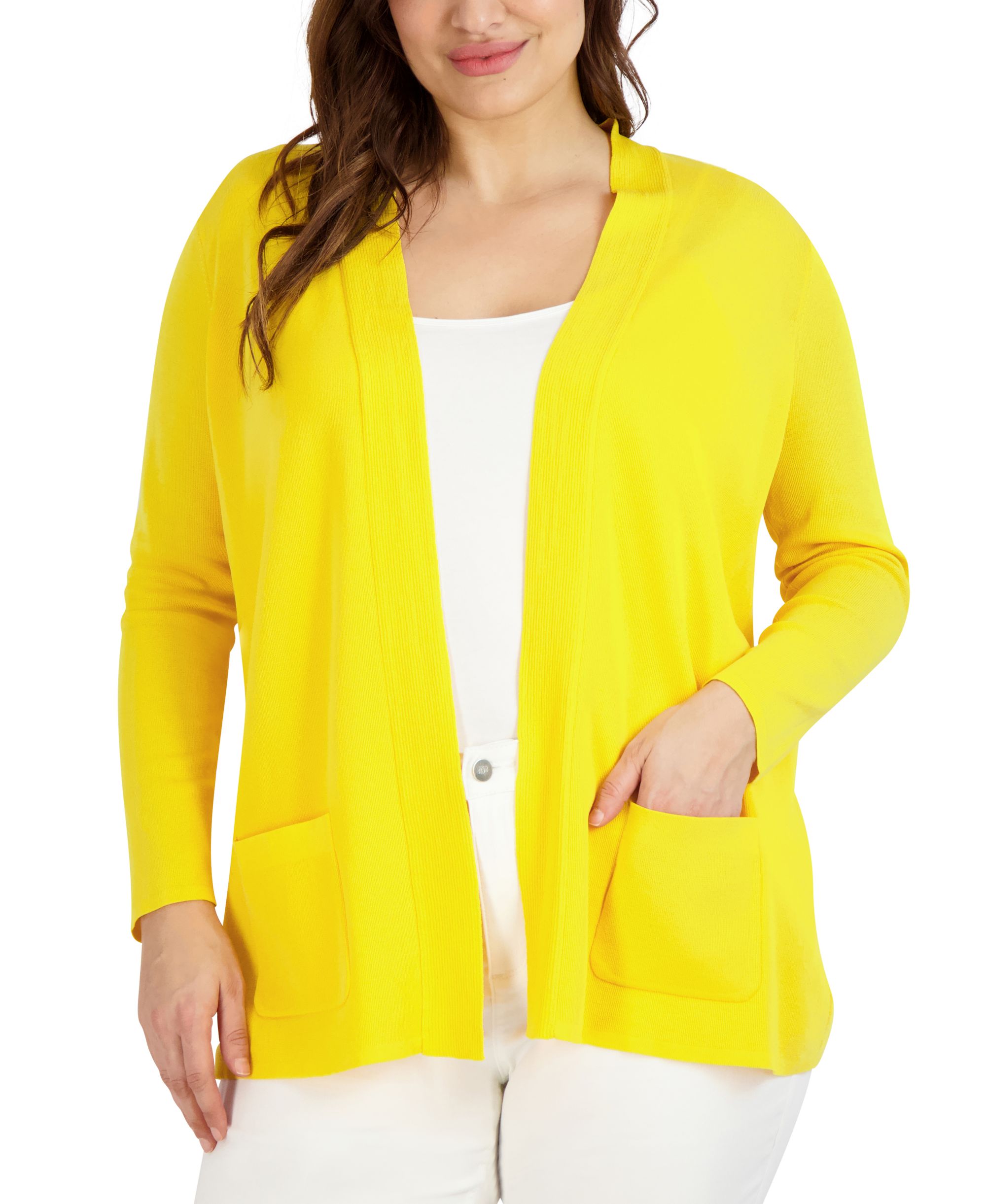 Jones New York Plus Size Open Front Cardigan