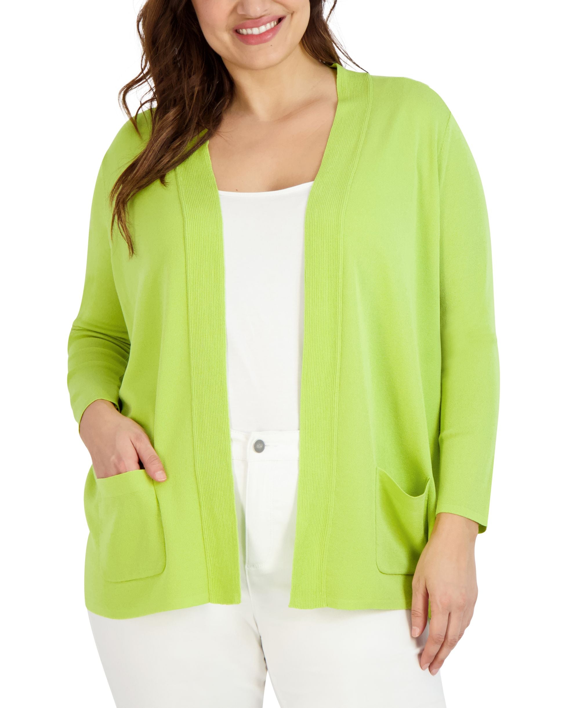 Jones New York Plus Size Open Front Cardigan