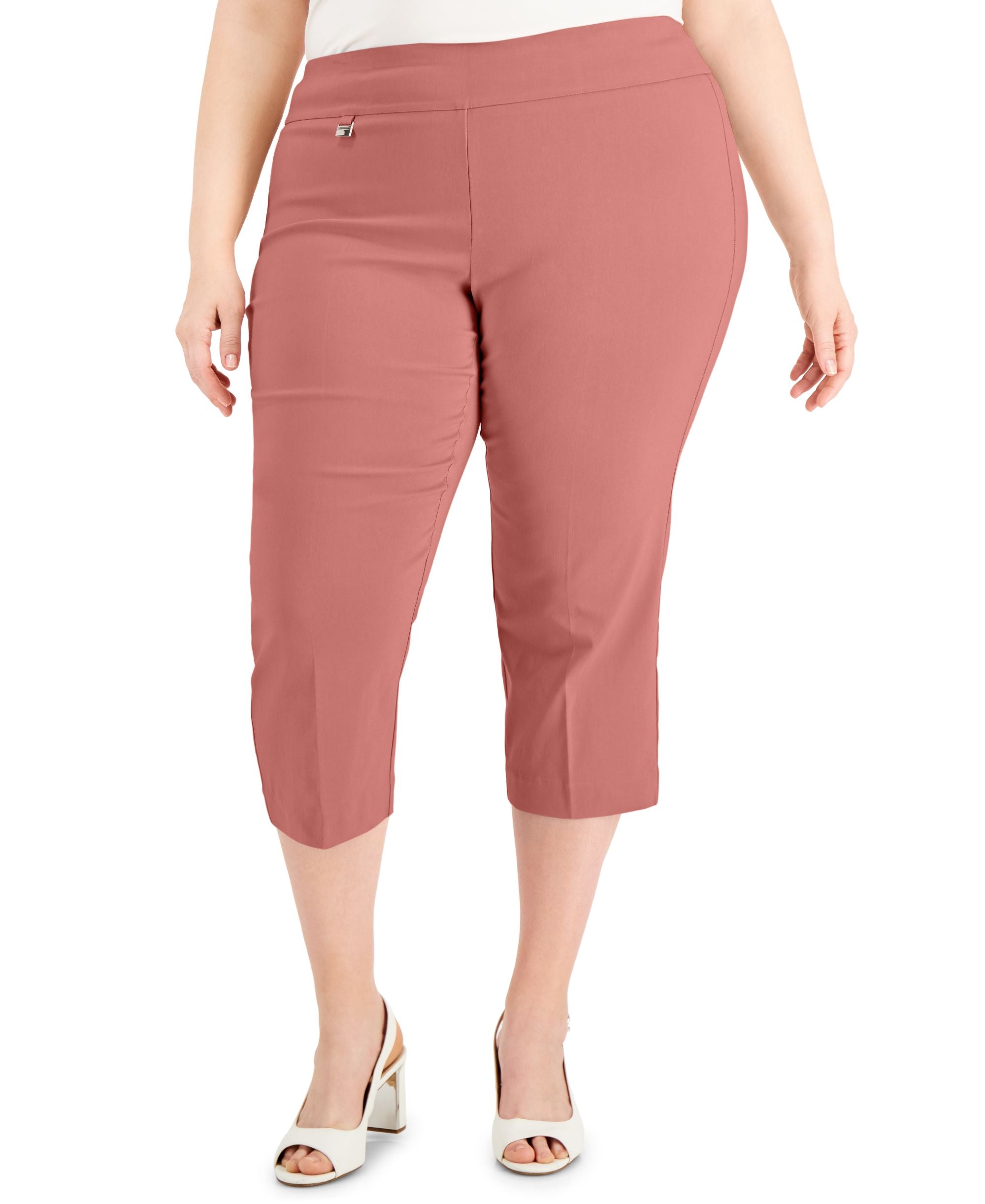 Plus Size Tummy-Control Capri Pants