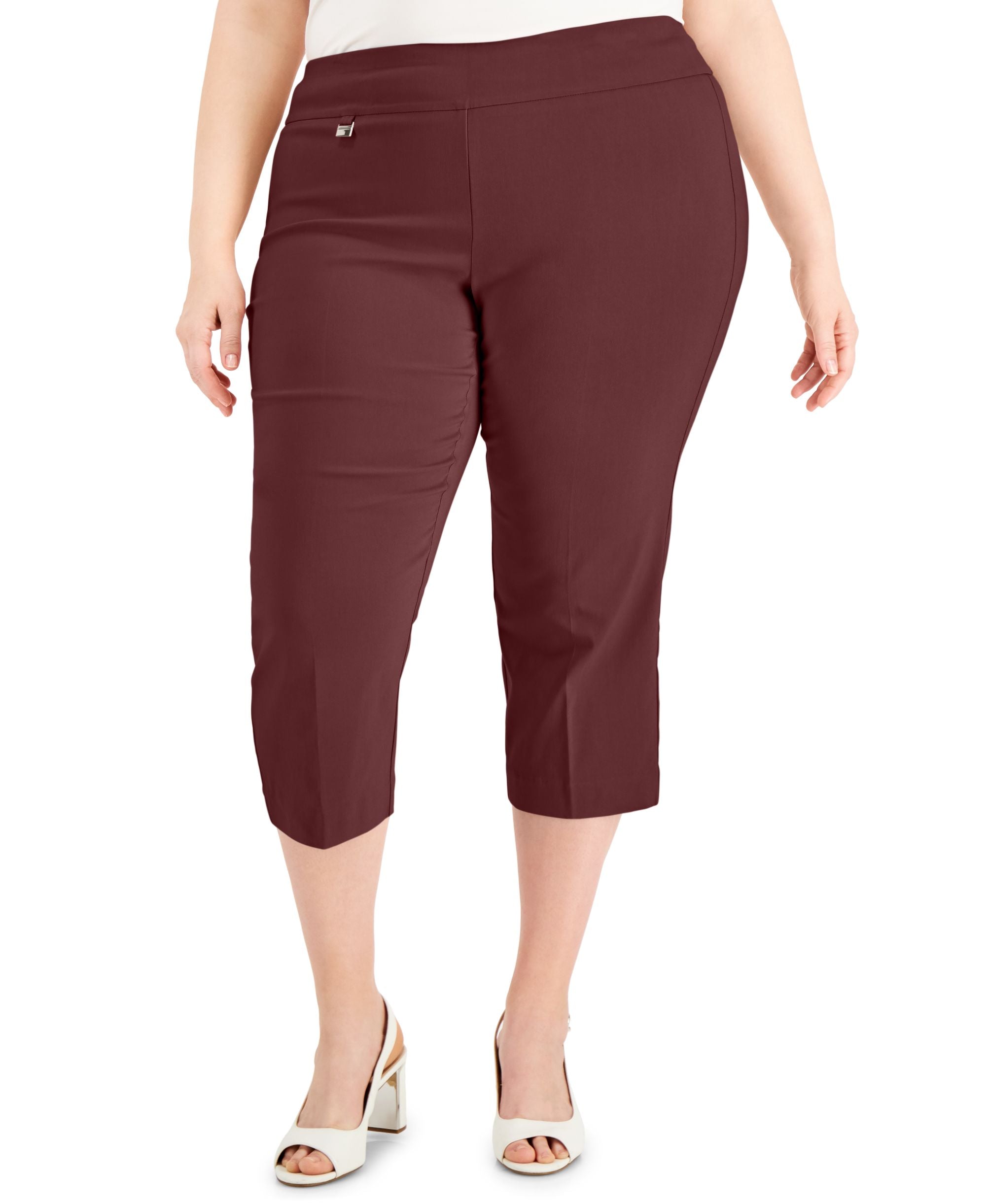 Plus Size Tummy-Control Capri Pants