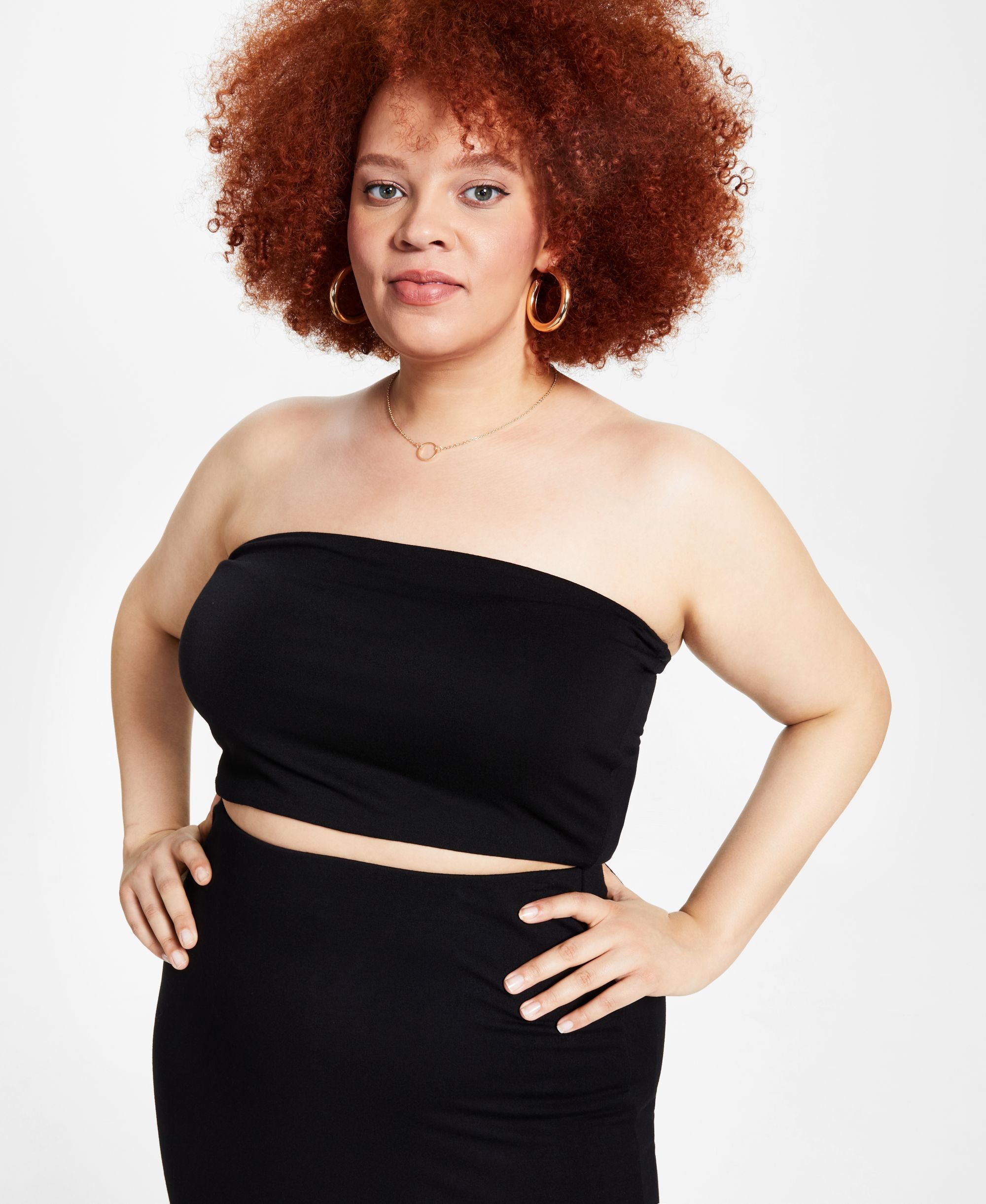 Bar III Trendy Plus Size Crepe Tube Top