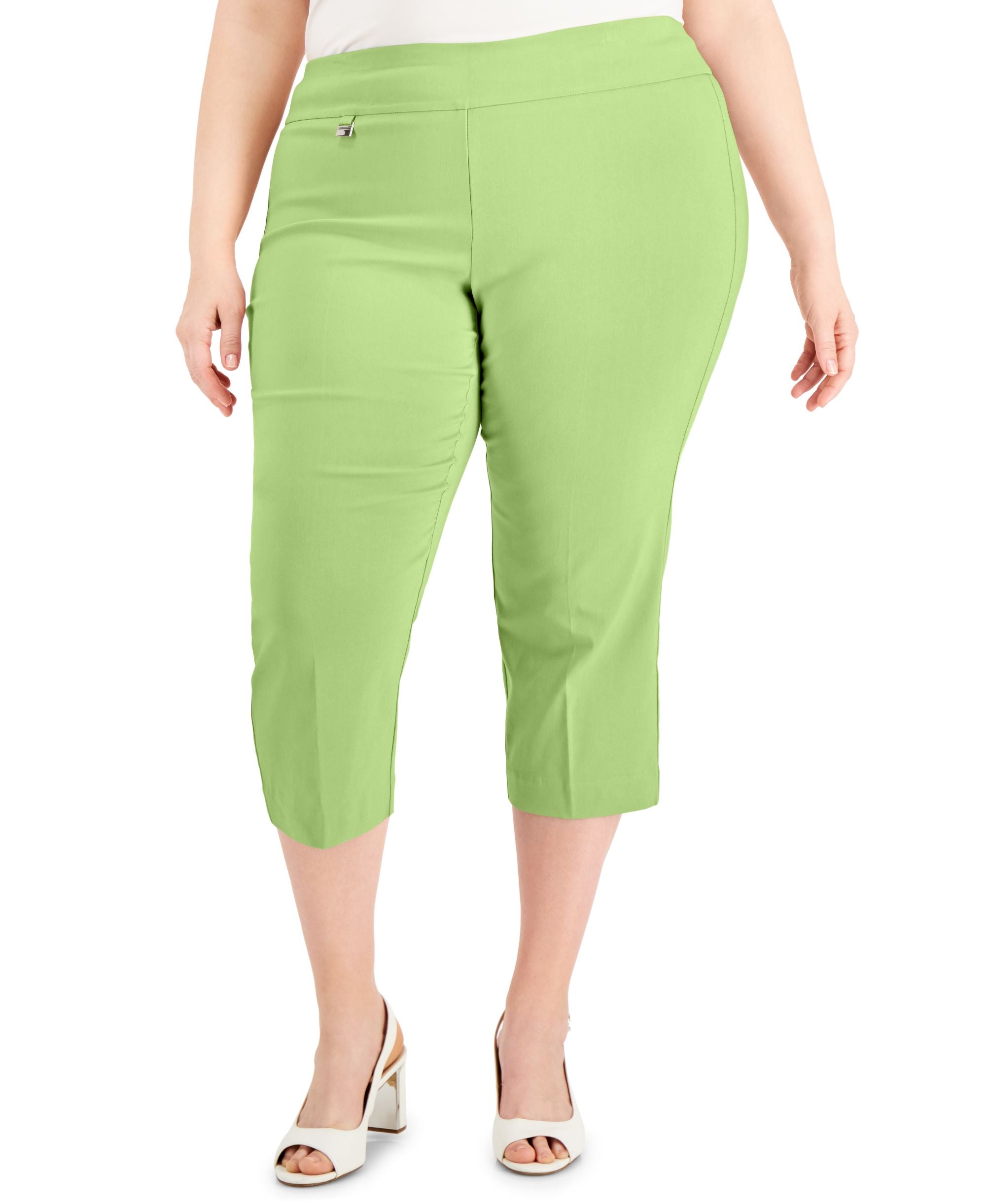 Plus Size Tummy-Control Capri Pants