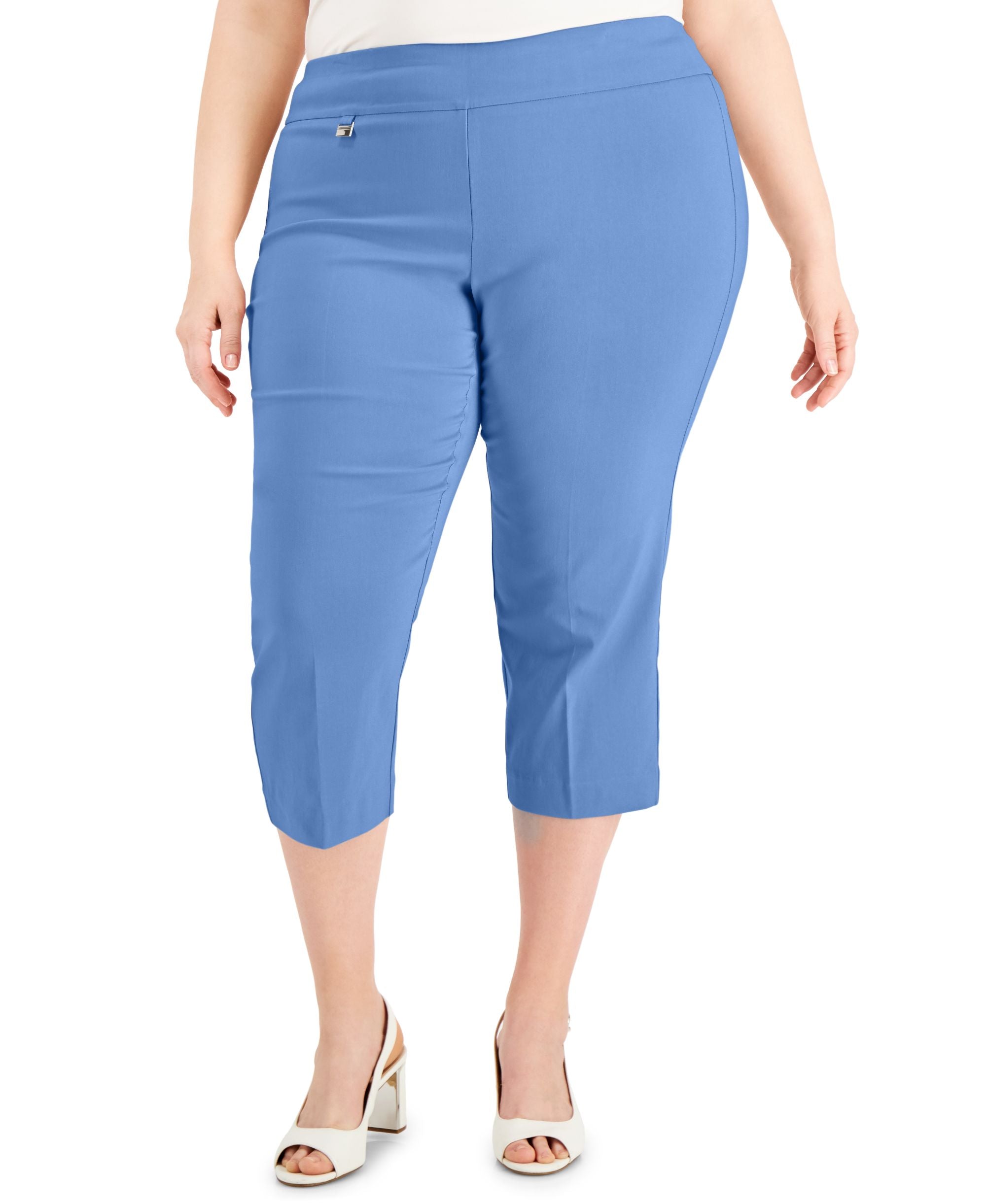 Plus Size Tummy-Control Capri Pants