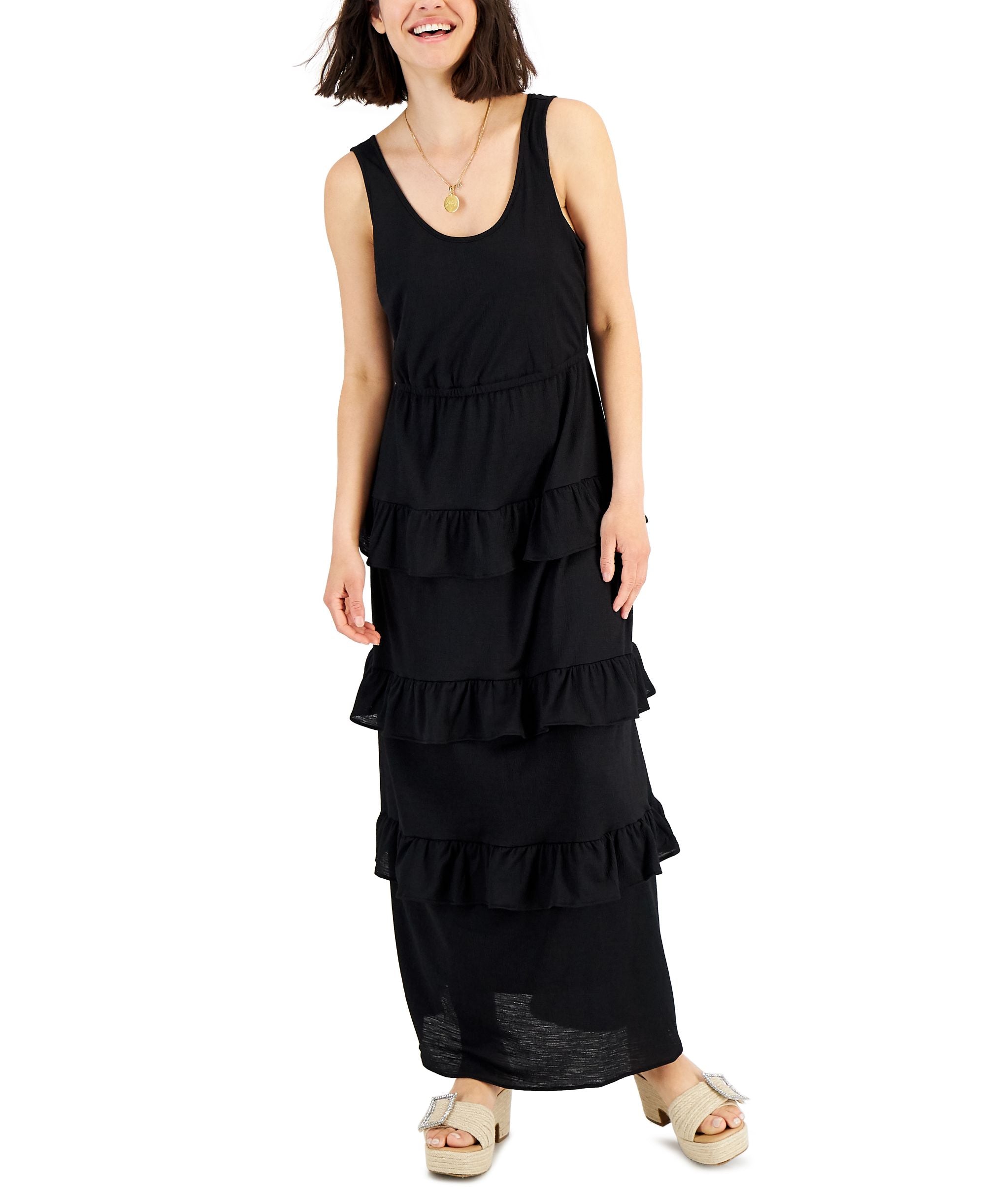 INC International Concepts Tiered Maxi Dress