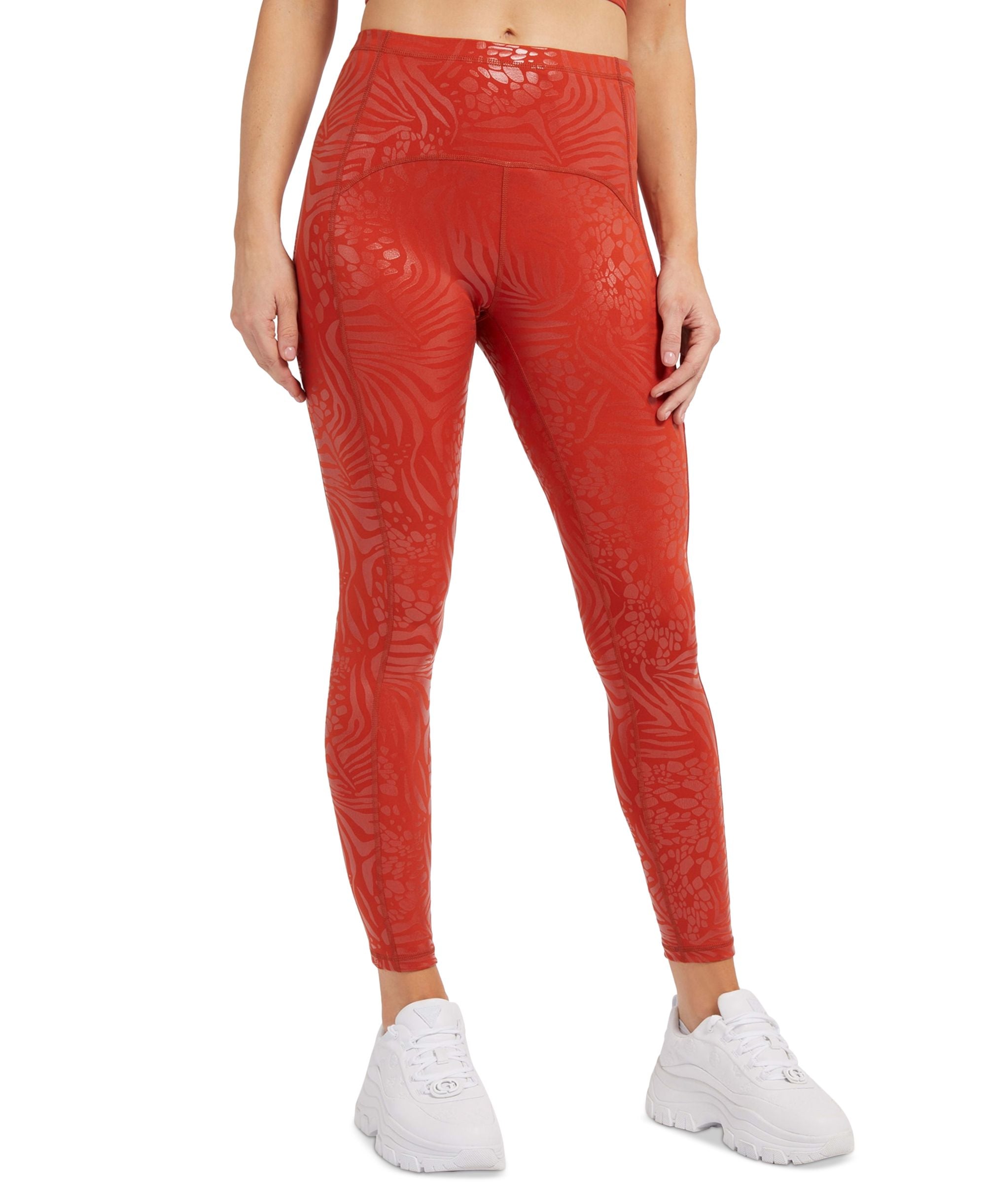 Guess Womens Deborah Embossed Full Length Leggings
