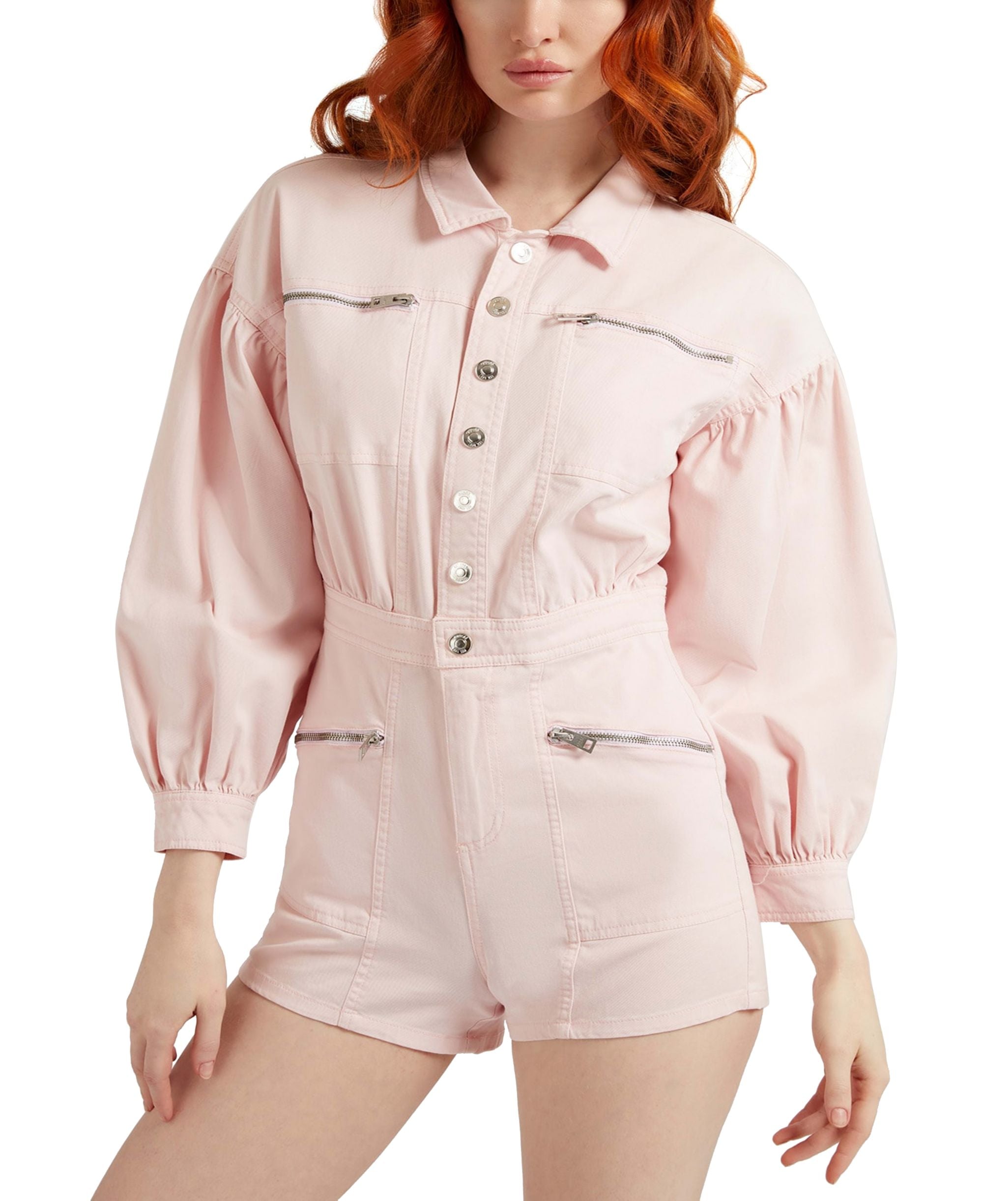 Guess Womens Anika Blouson Sleeve Romper