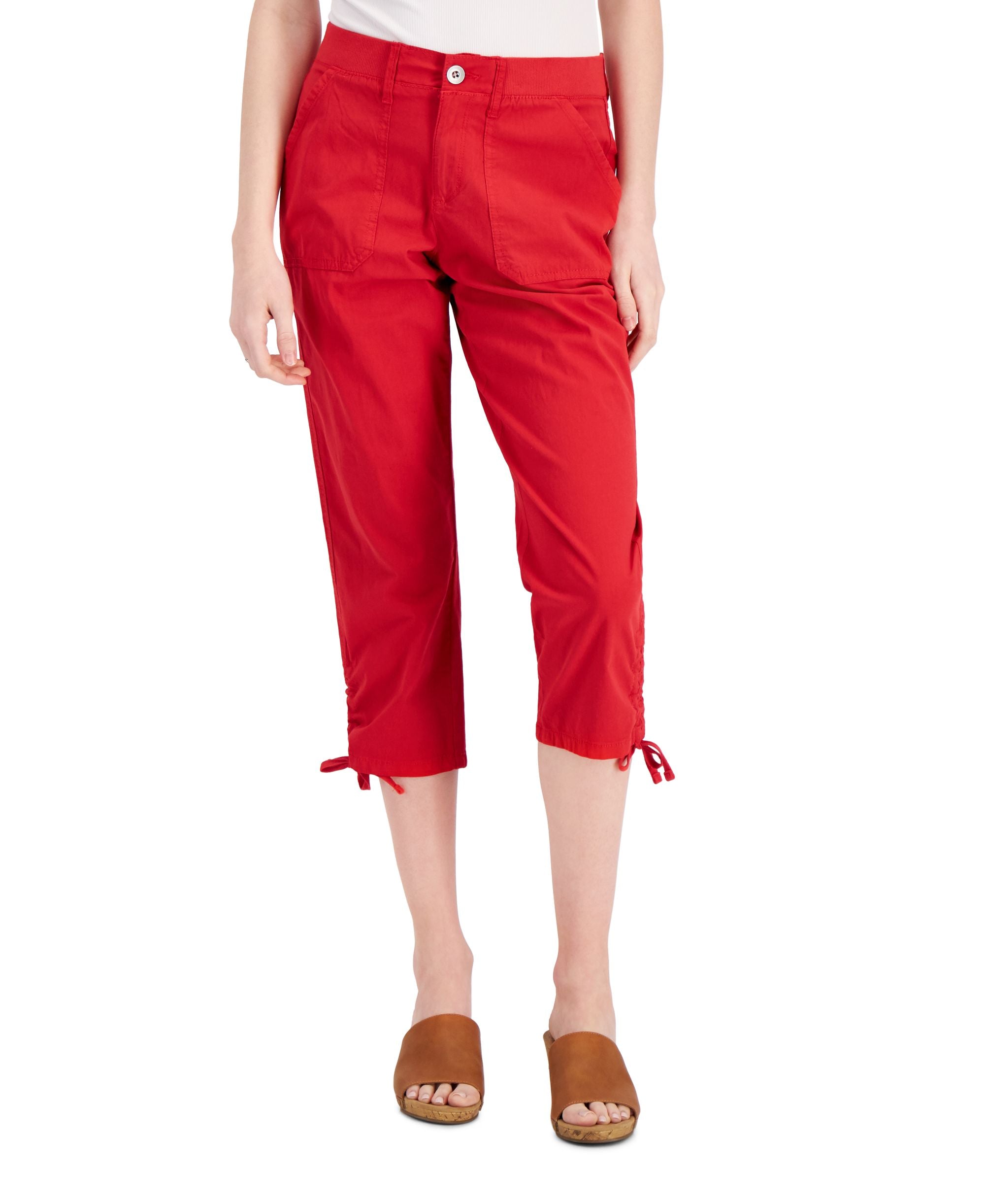 Style & Co Tie Hem Capri Pants
