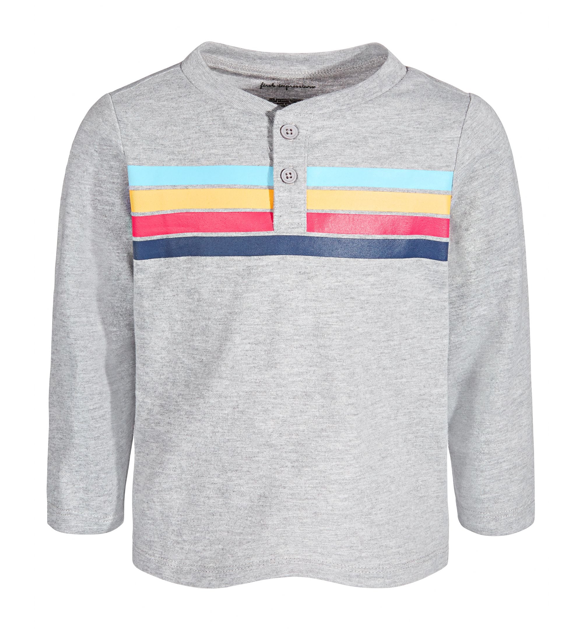 First Impressions Baby Boys Striped Henley