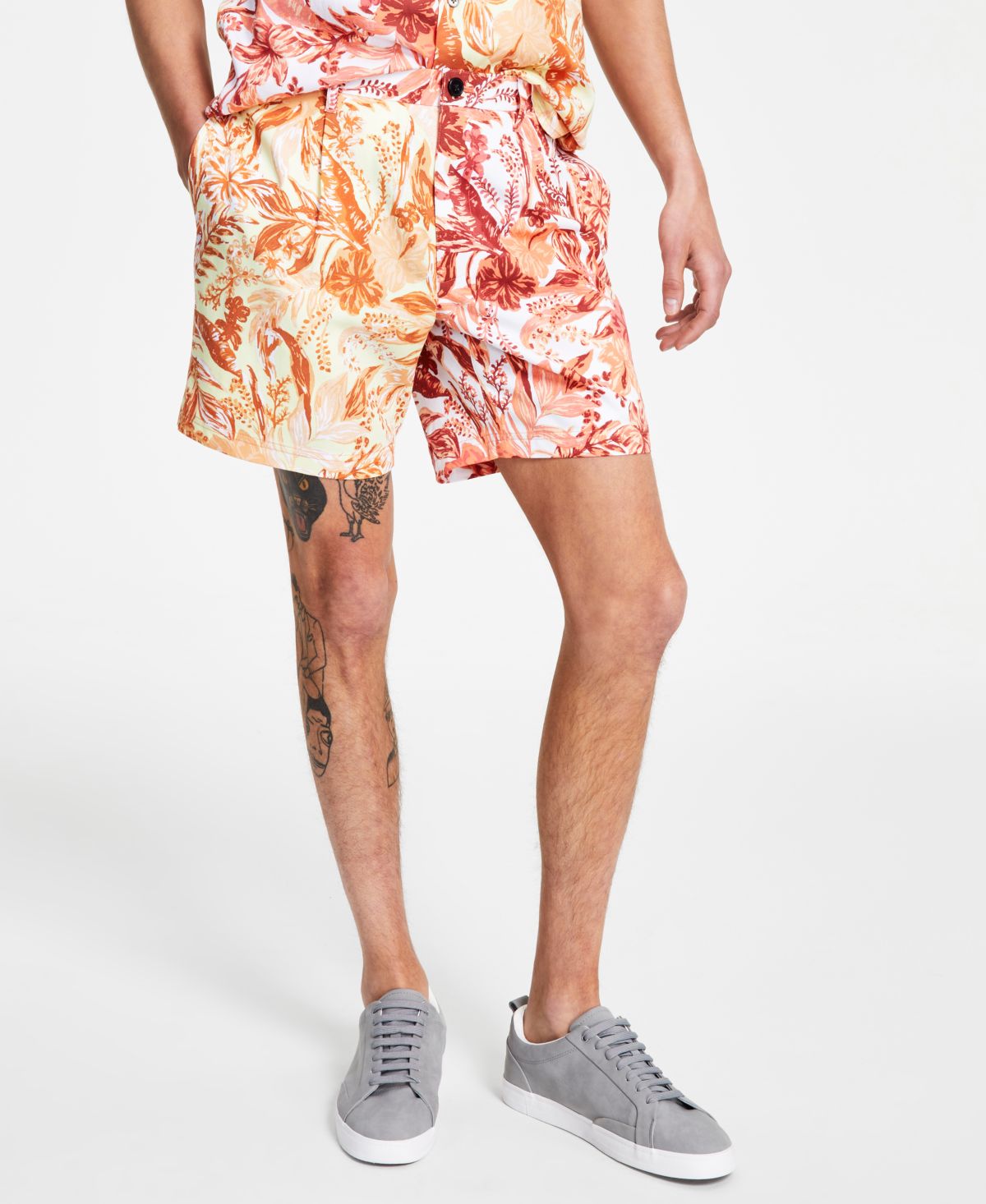 INC International Concepts Mens Teebo Tropical 7 Shorts