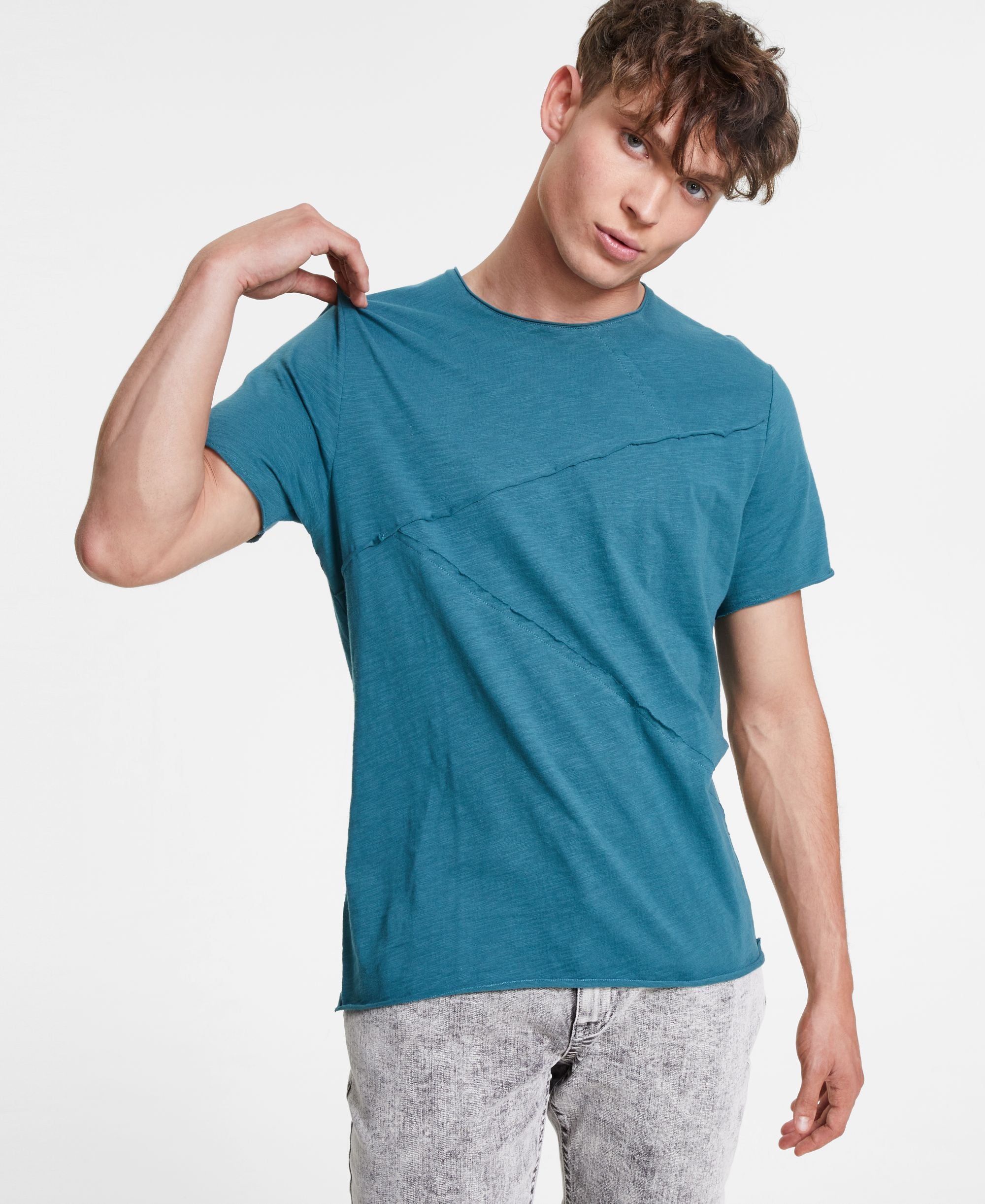 INC International Concepts Mens Pieced Slub T-Shirt