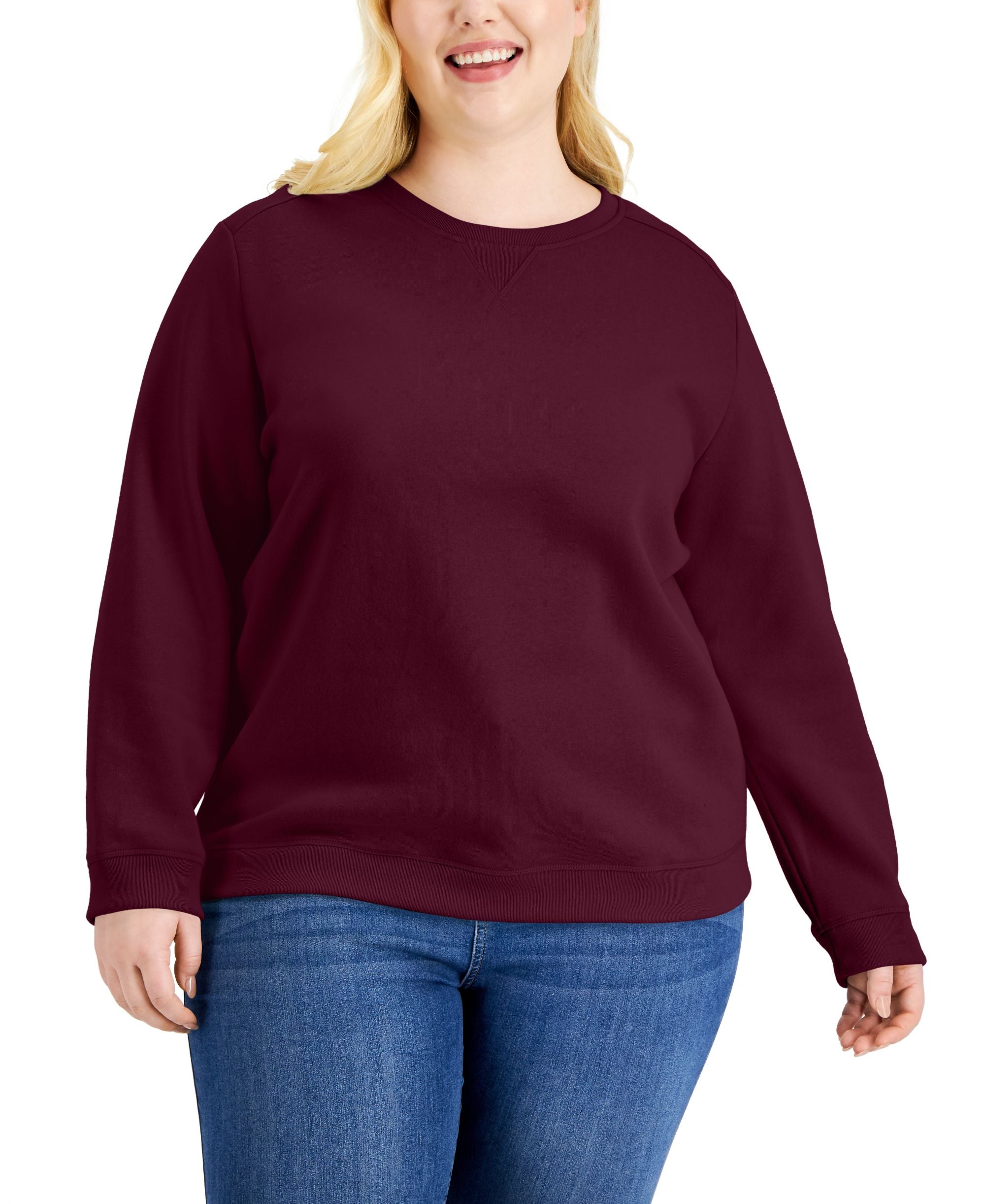 Karen Scott Plus Size Crewneck Sweatshirt
