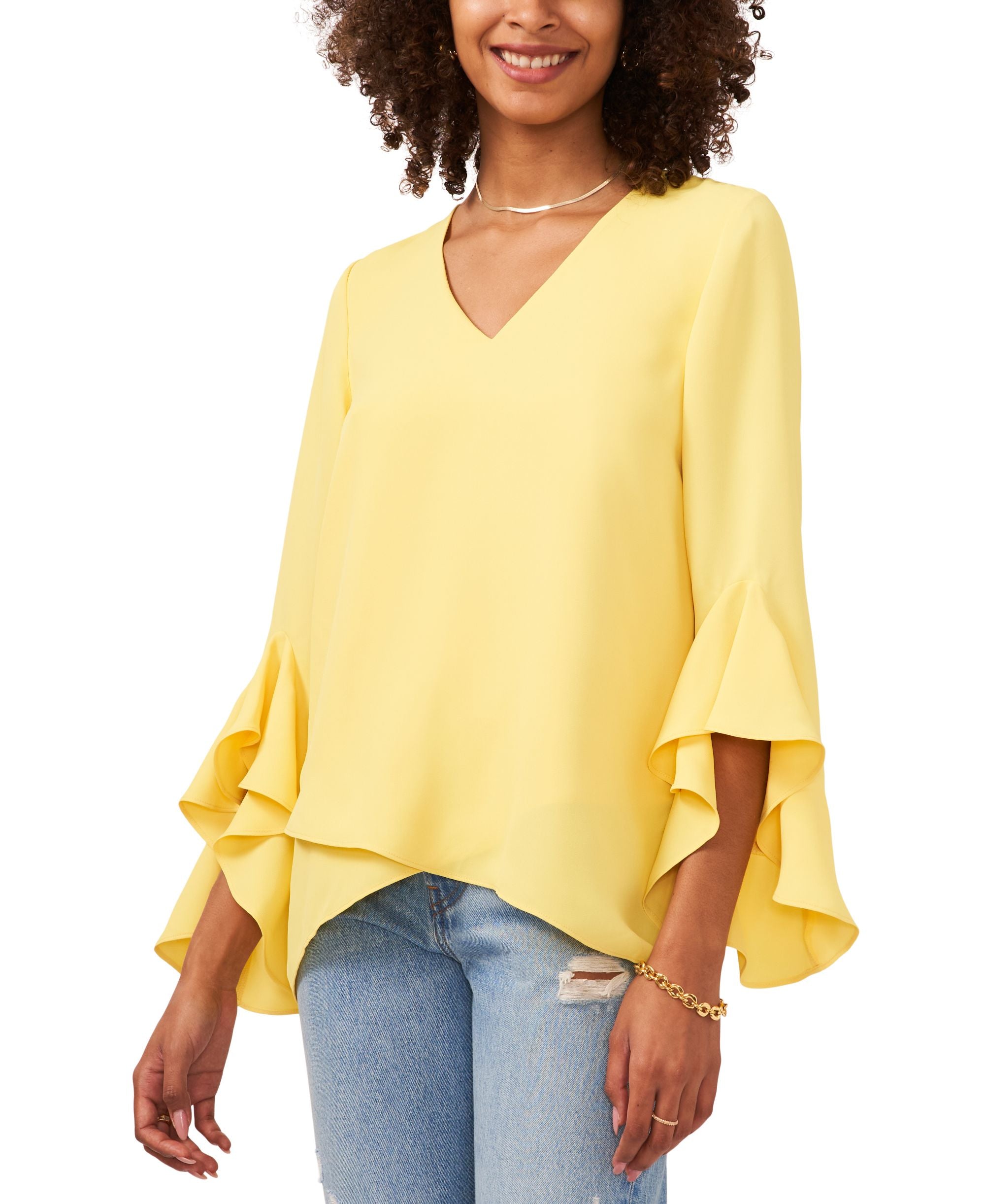 Vince Camuto Plus Size Flutter Sleeve Top