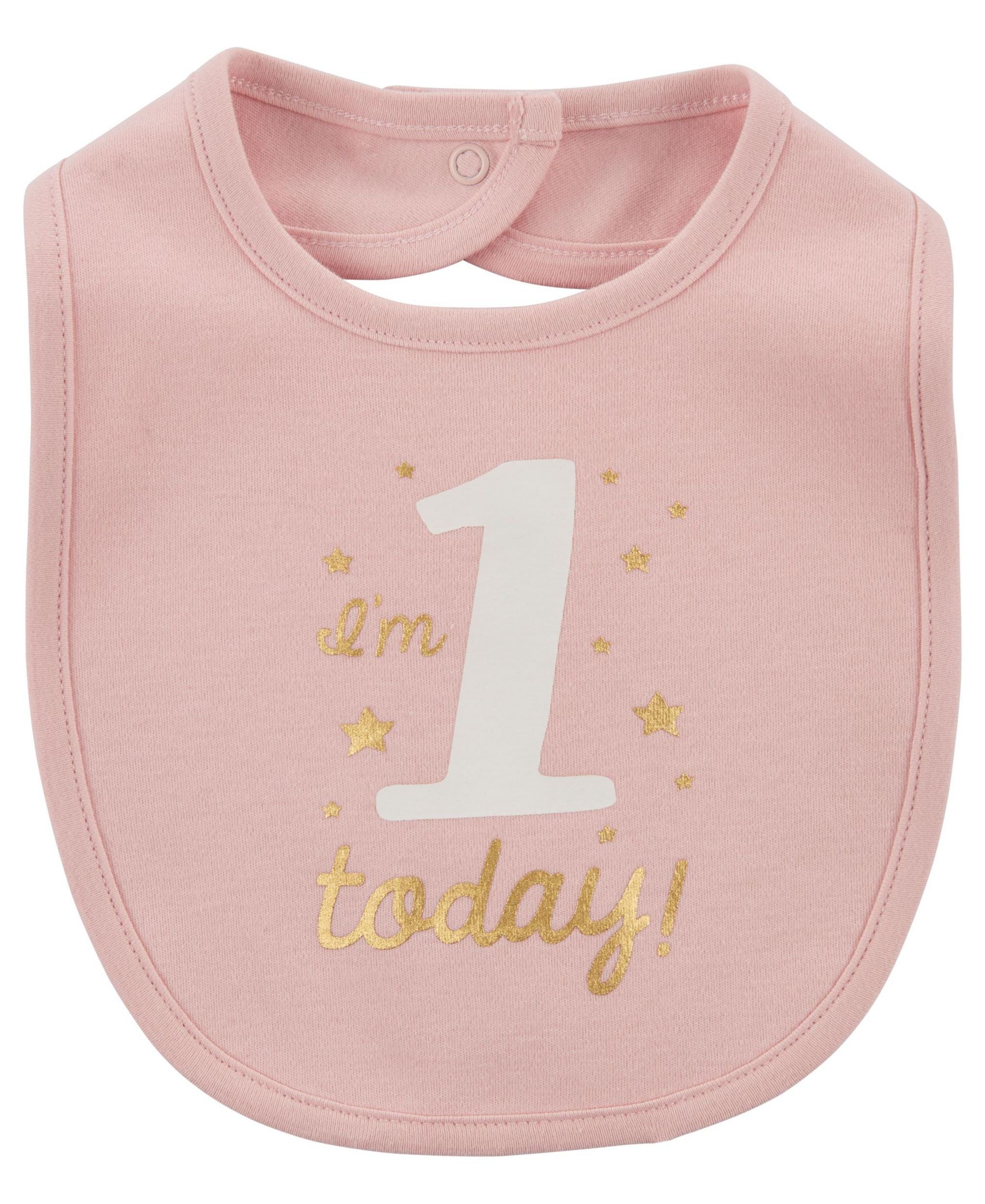 Carters Baby Girls 1st Birthday Teething Bib