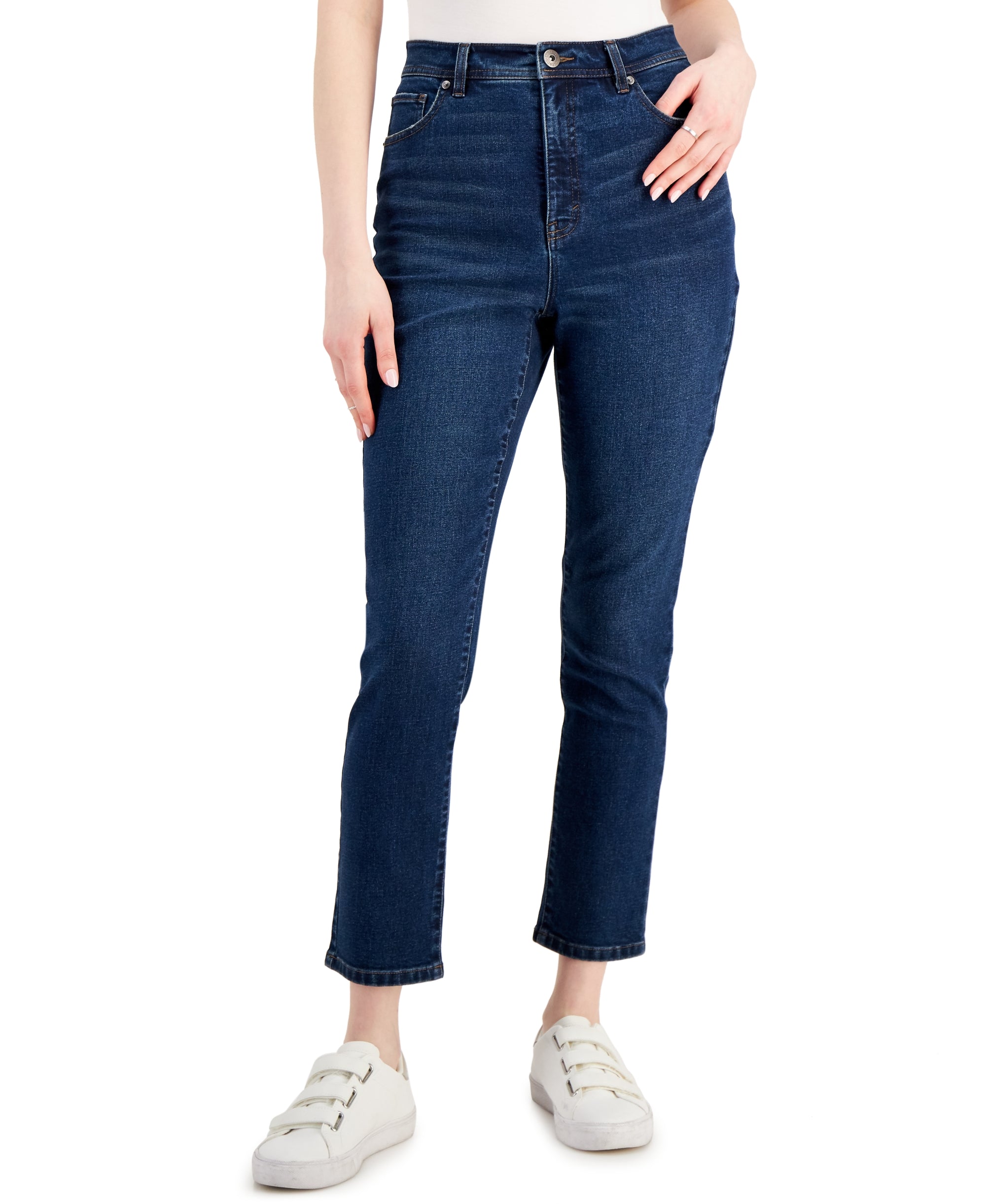Style & Co Womens High Rise Slim Leg Ankle Jeans