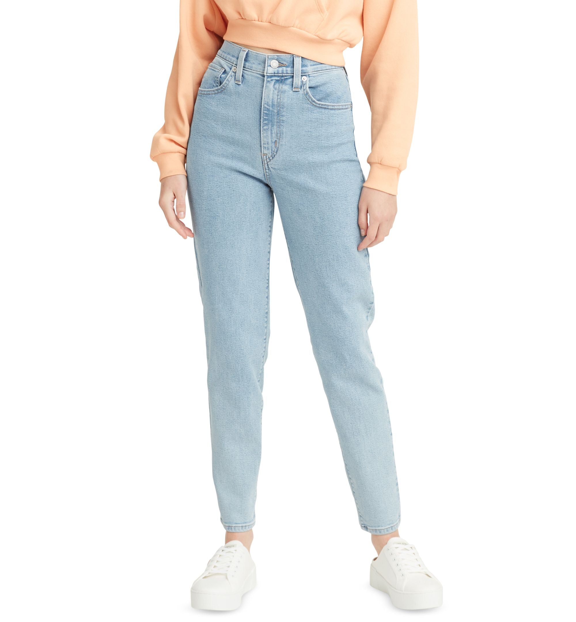 High-Waist Casual Mom Jeans
