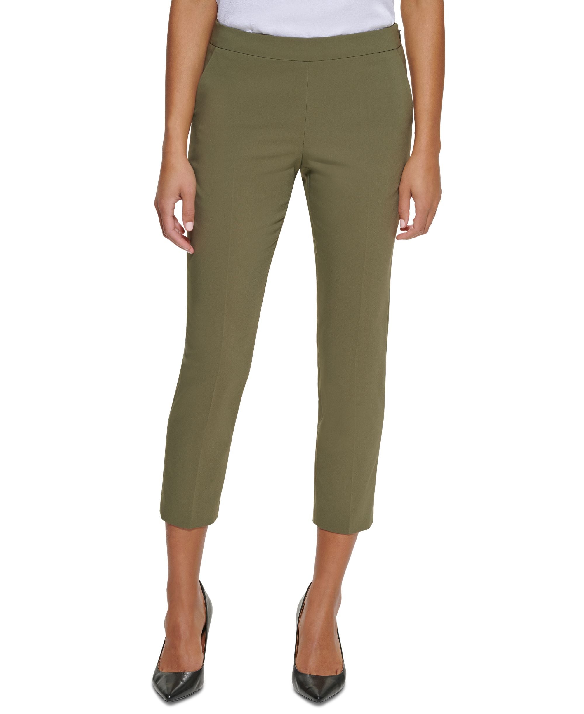 Calvin Klein X Fit Elastic Back Slim Cropped Pant
