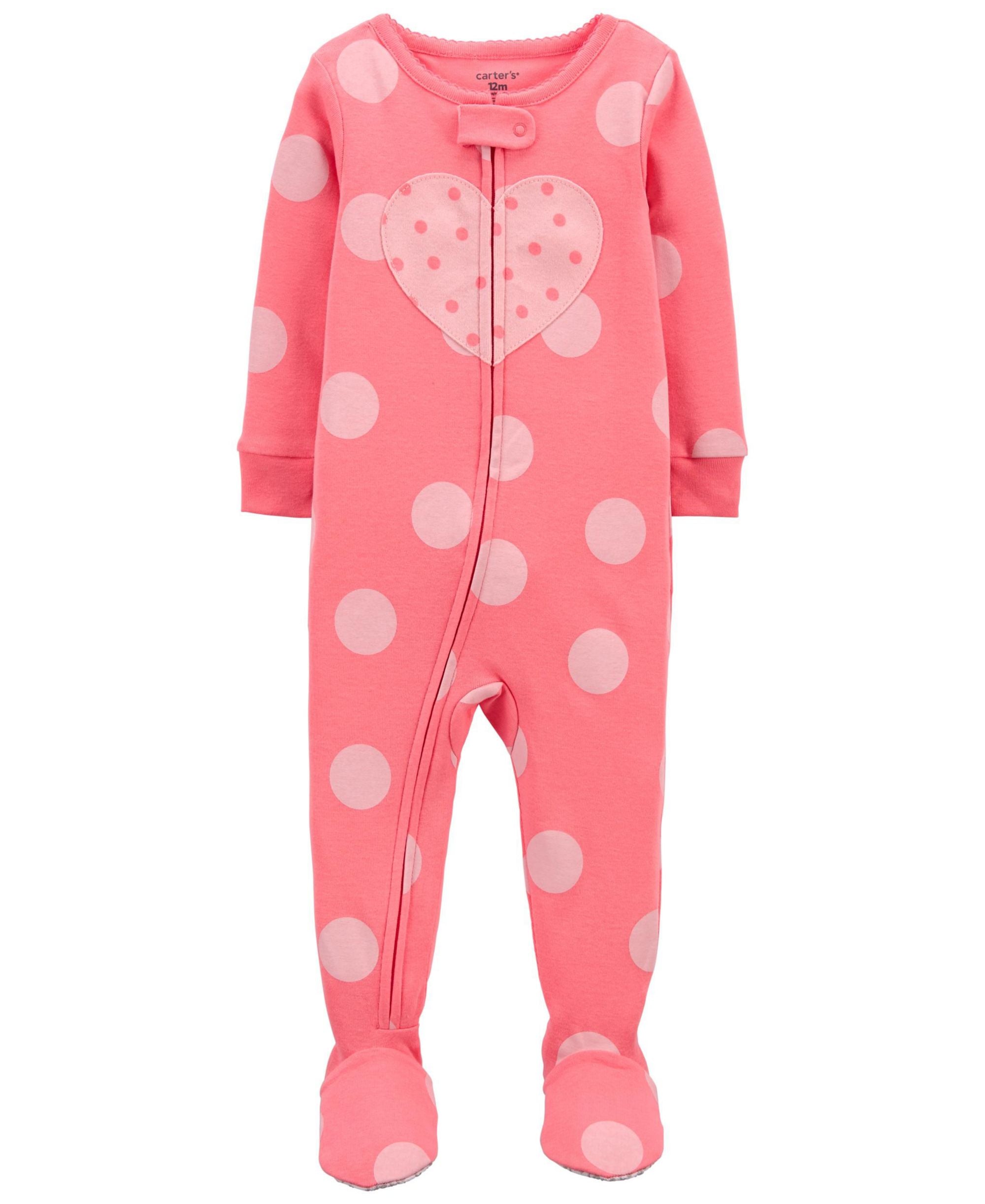Toddler Girls One Piece Snug Fit Footie Pajama