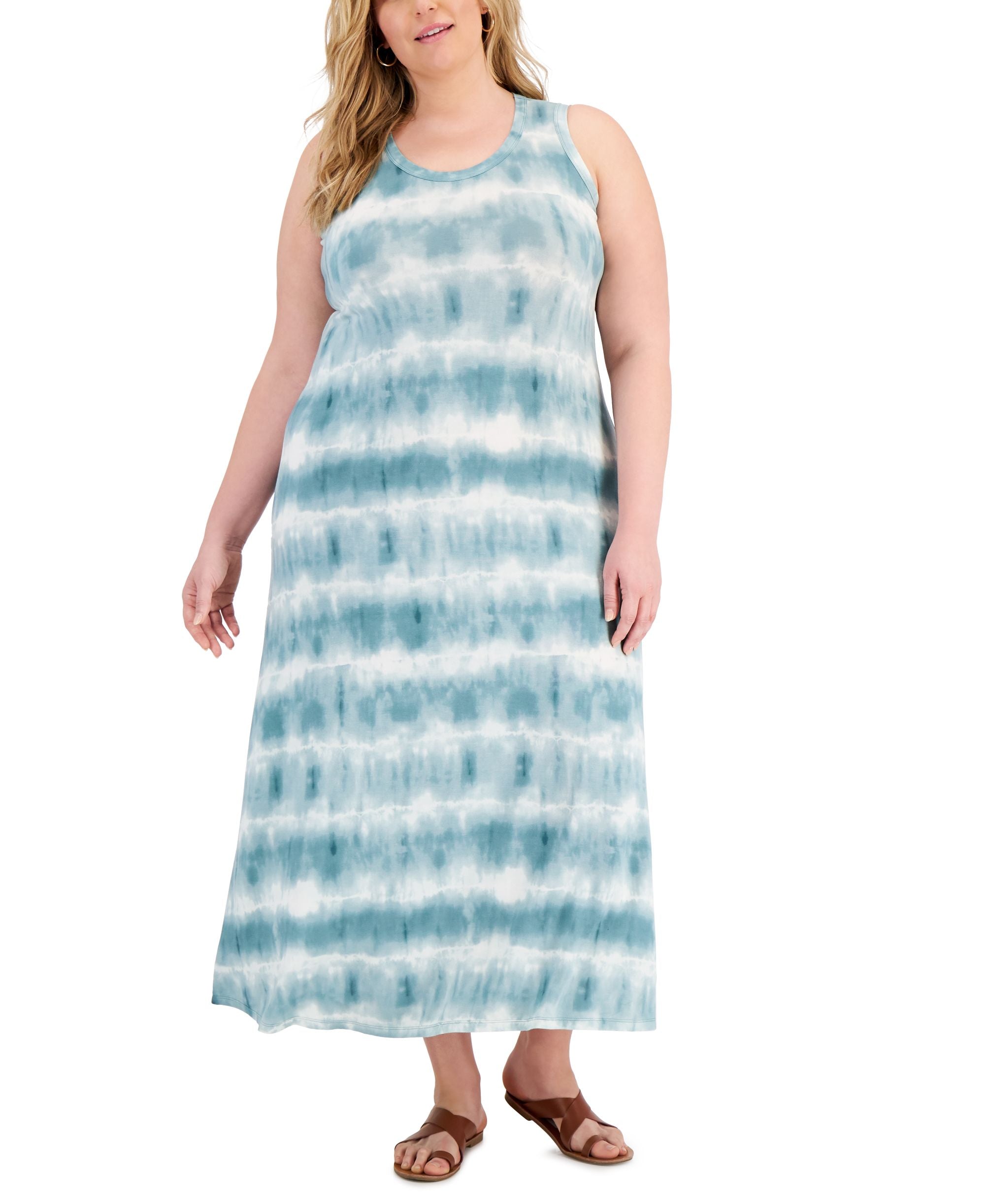 Style & Co Plus Size Tie Dyed Maxi Dress