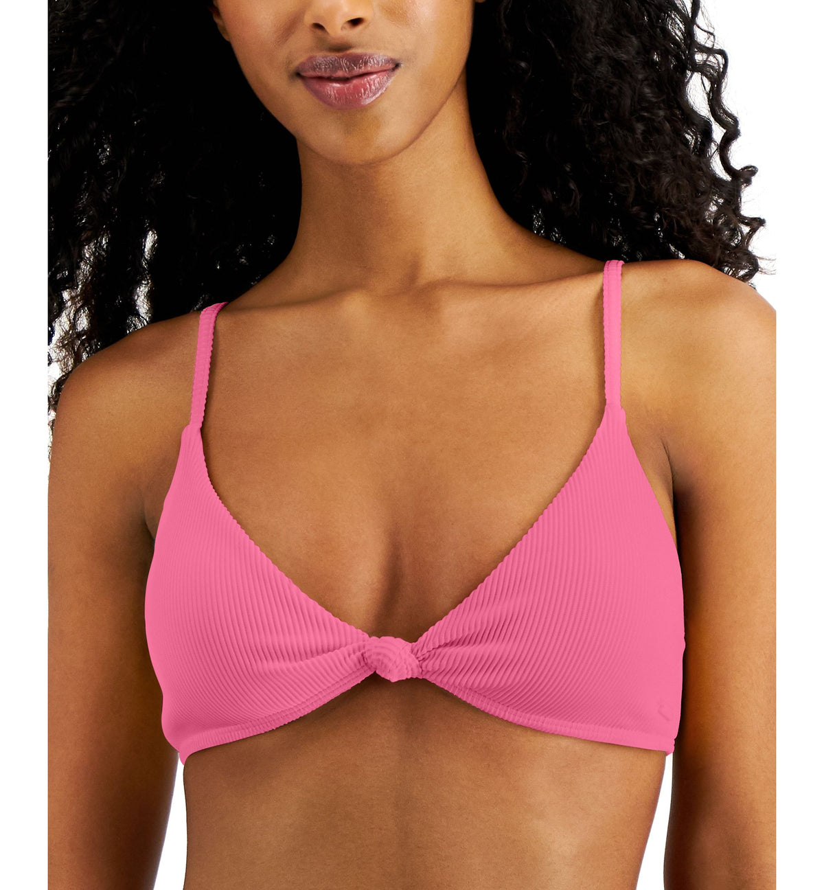 Juniors' Love The Surf Knot Triangle Bikini Top