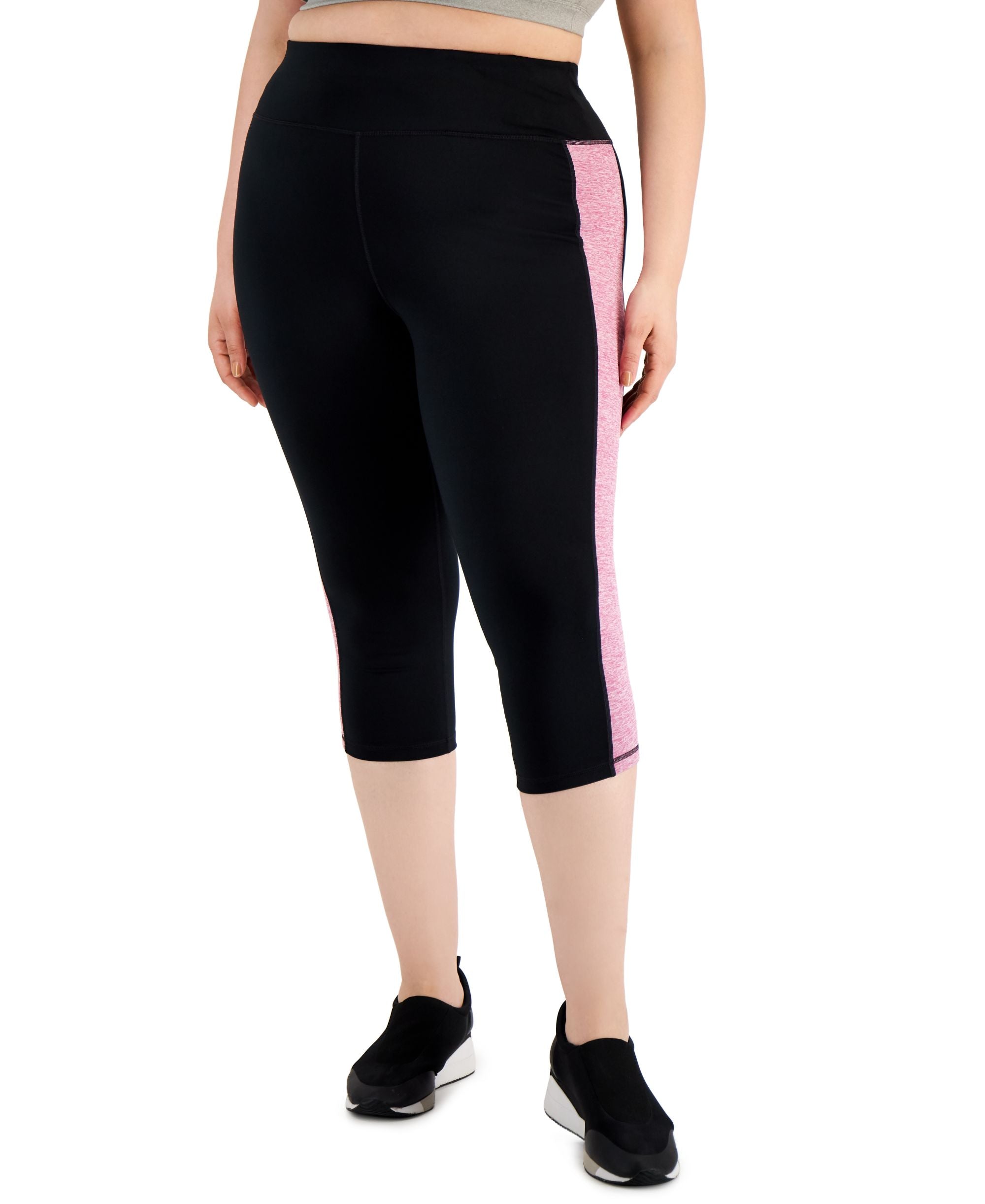 ID Ideology Plus Size Colorblocked Capri Leggings