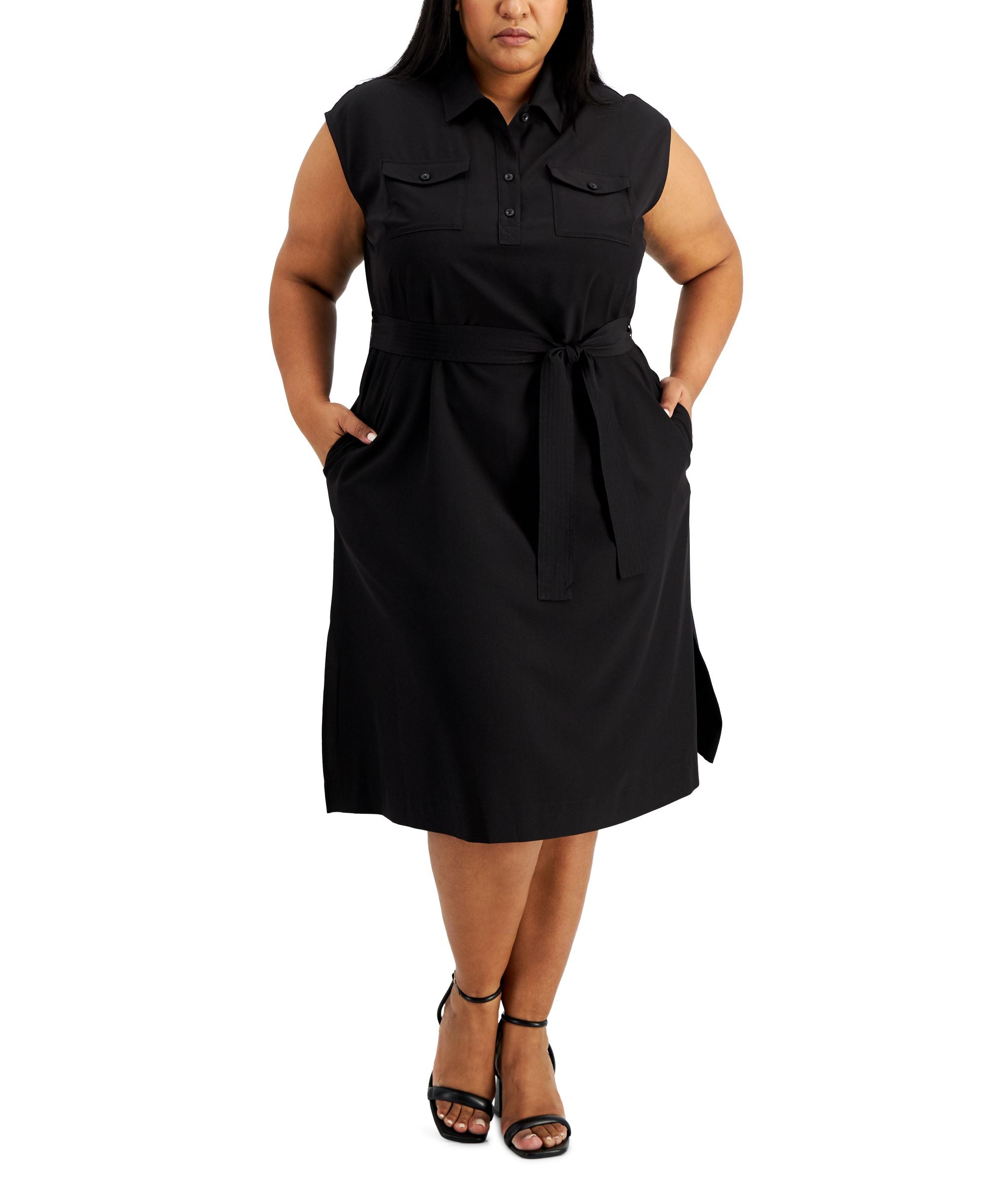 Calvin Klein Plus Size Camp Shirtdress