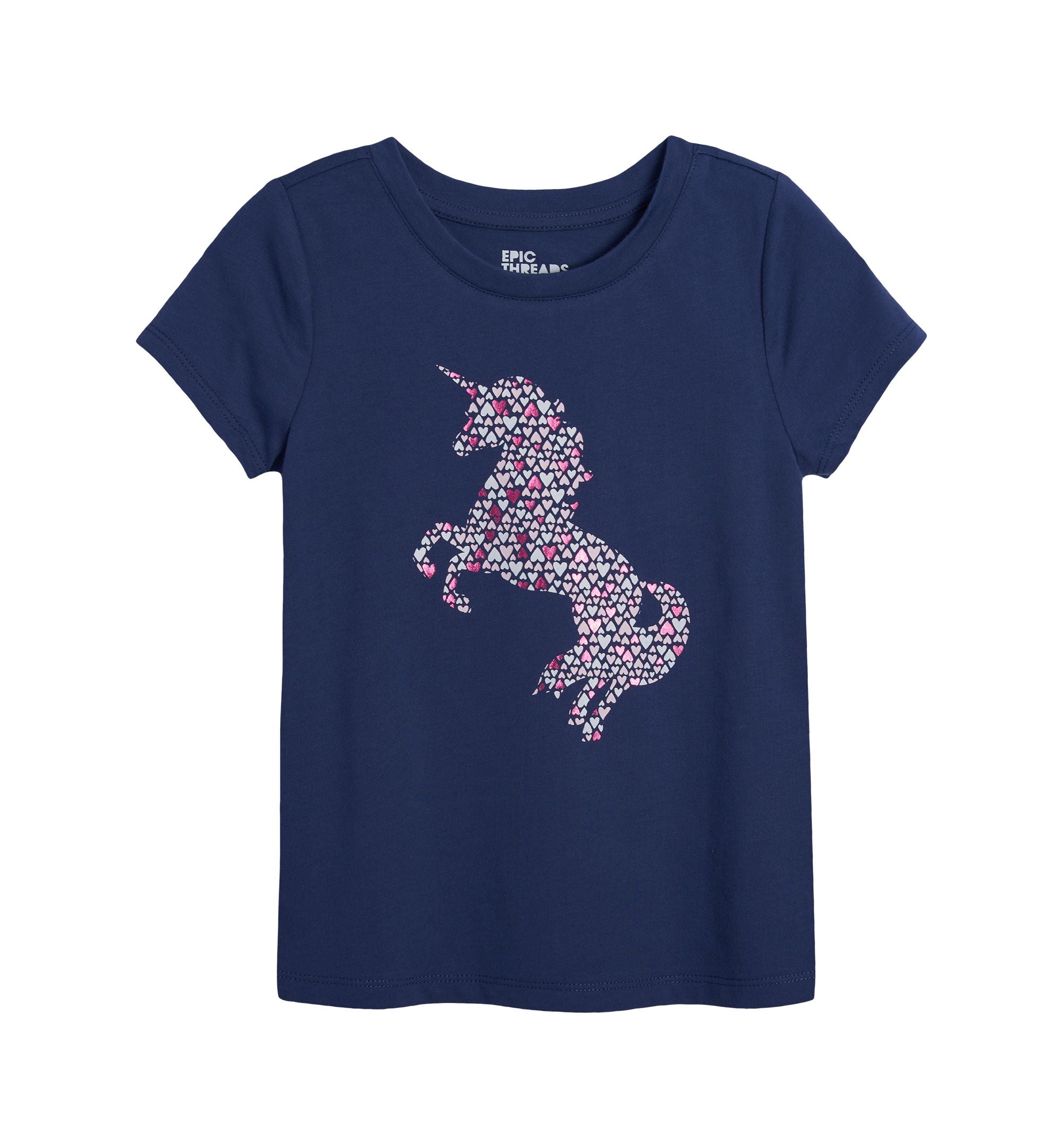 Toddler Girls Unicorn Graphic T-Shirt