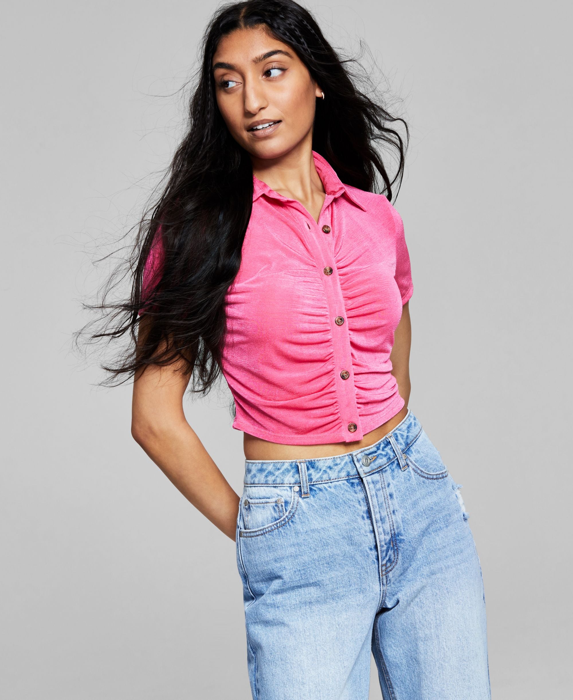 Now This Womens Cropped Polo Shirt