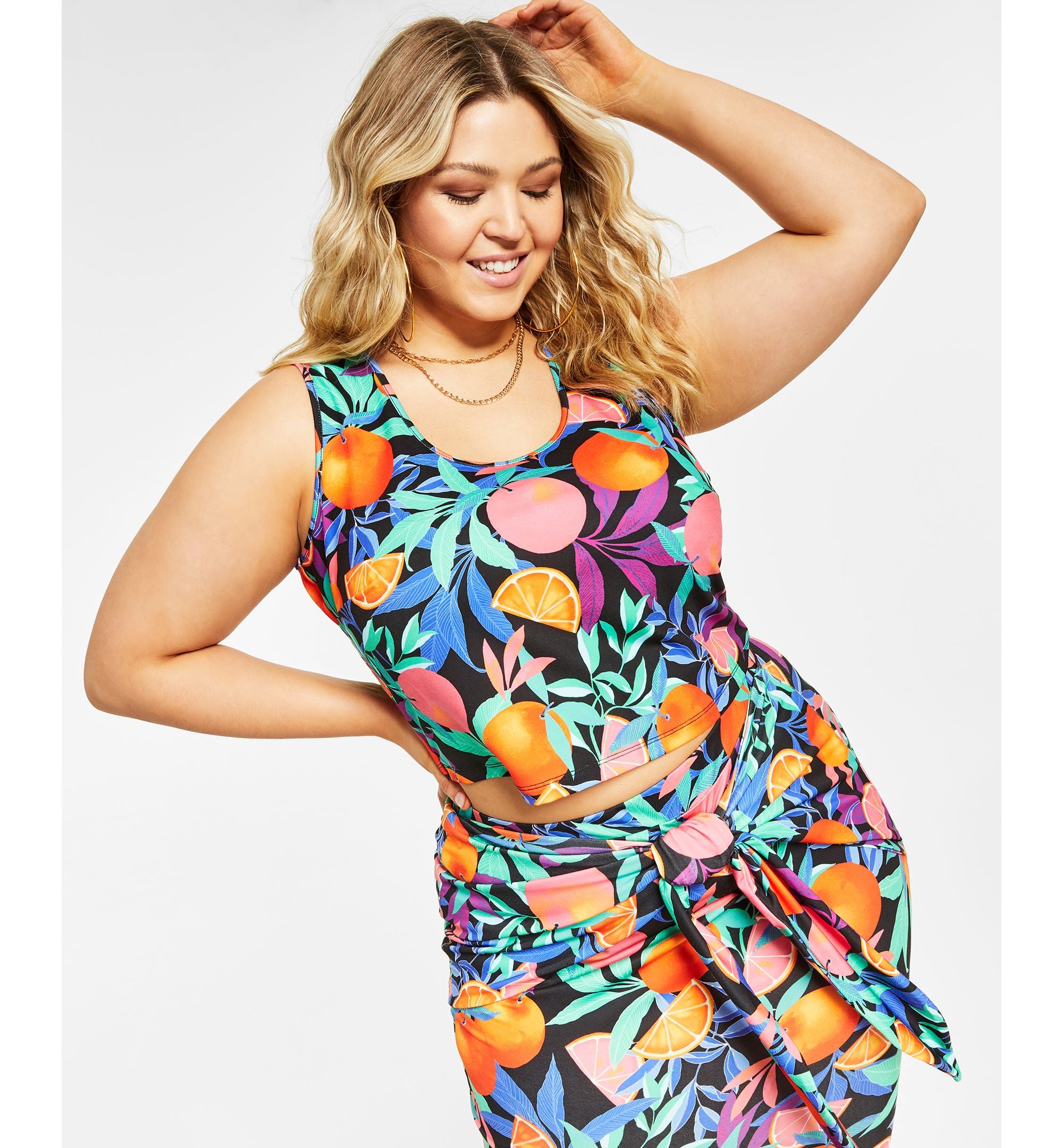 Nina Parker Trendy Plus Size Printed Tank