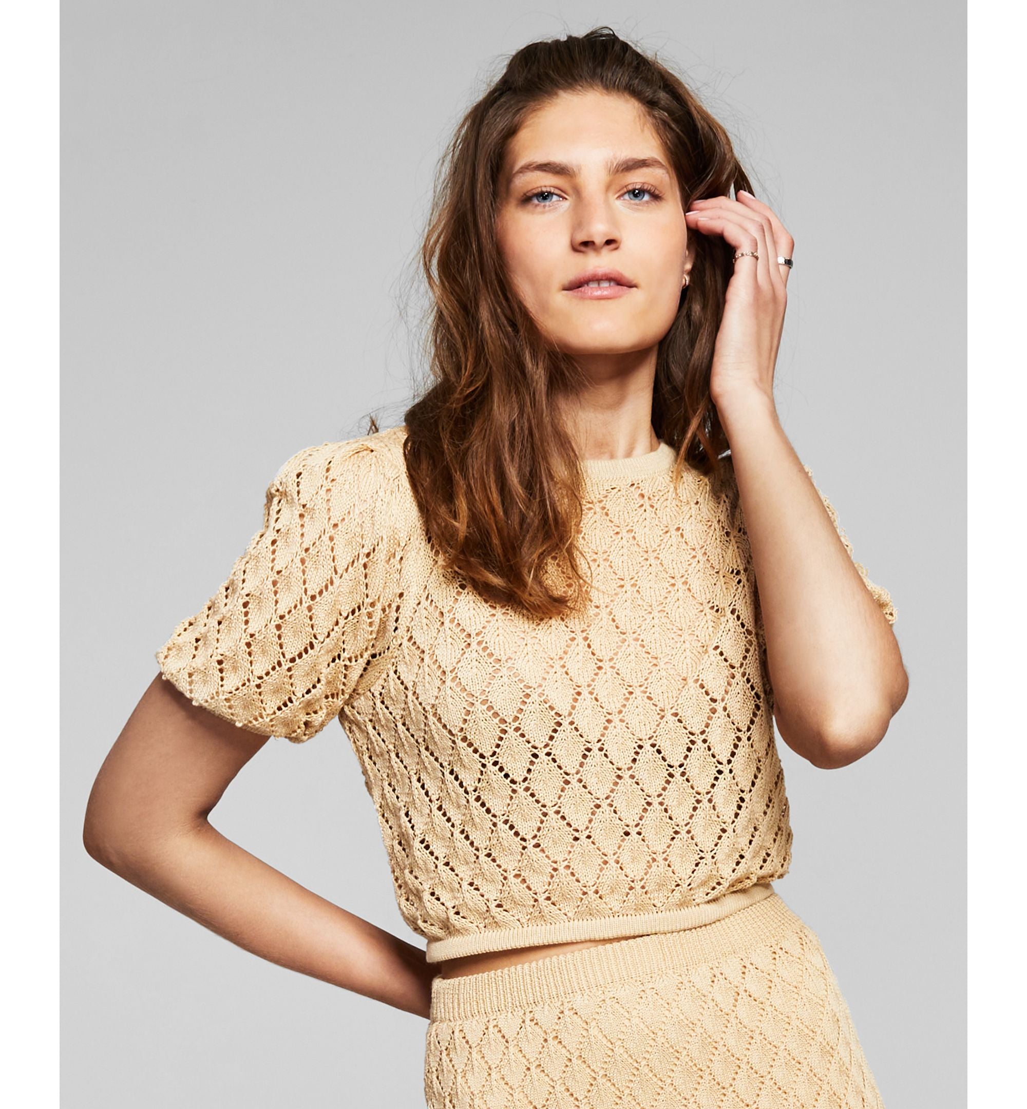 Now This Womens Crochet Crop Top