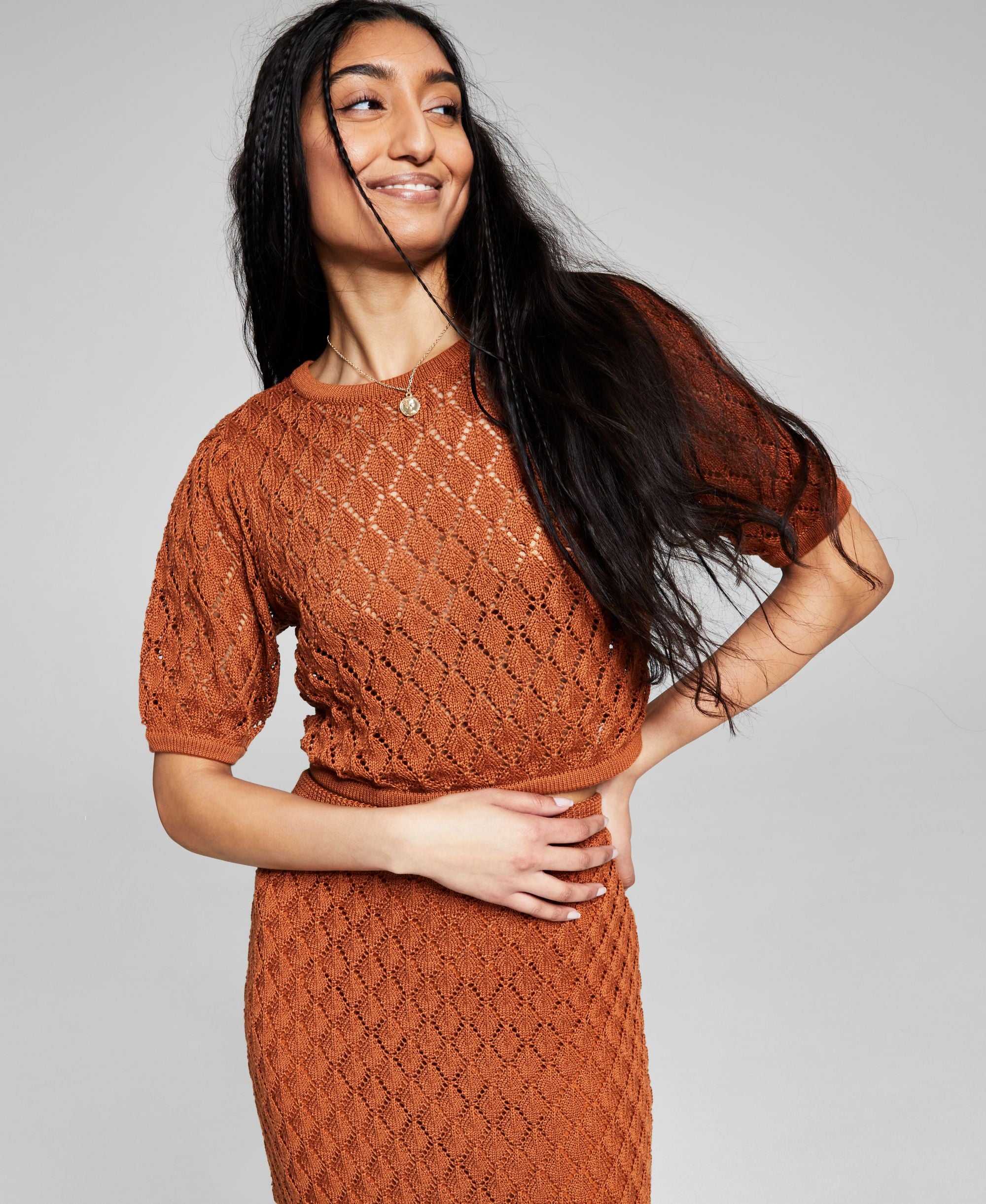 Now This Womens Crochet Crop Top