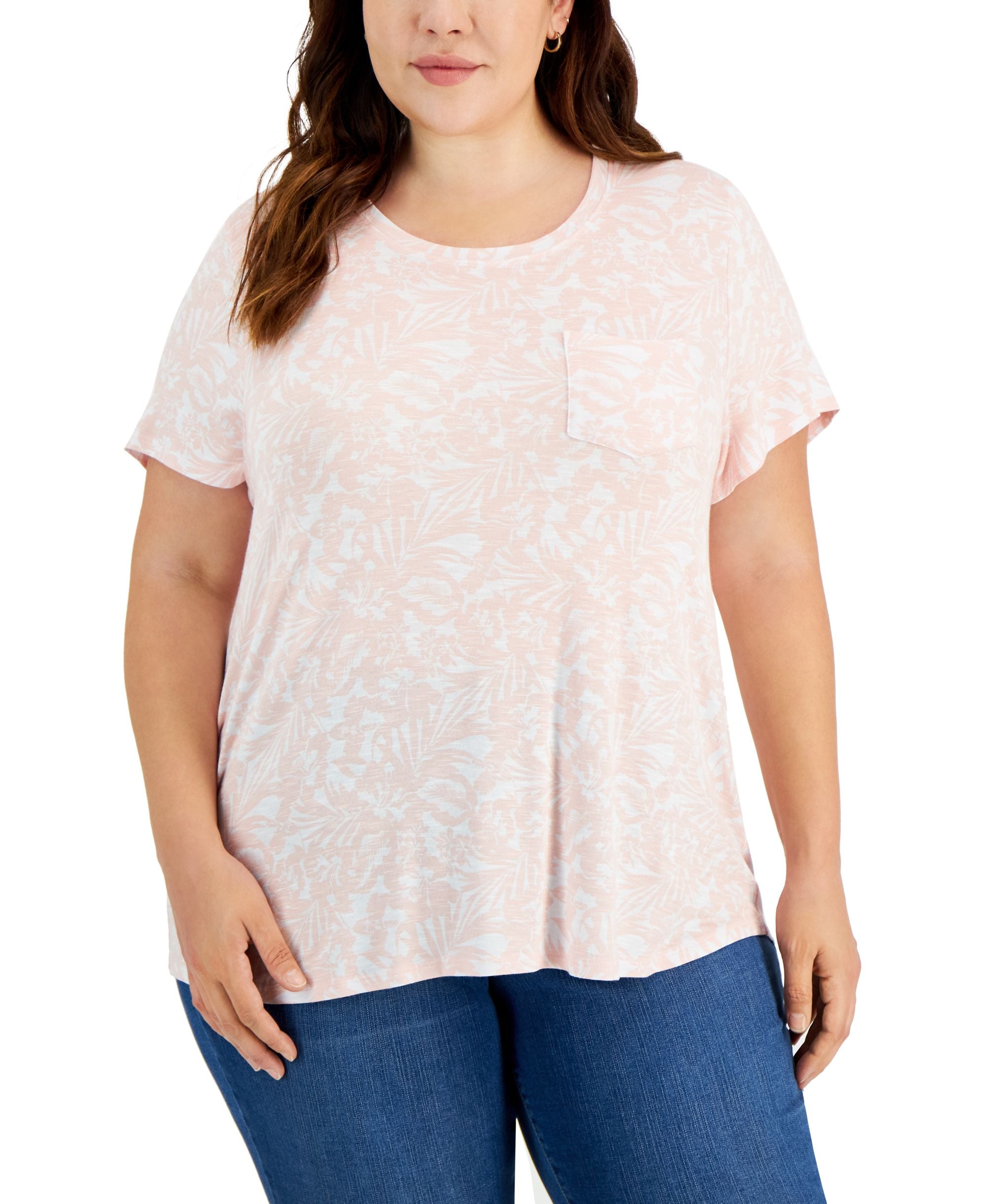 Style & Co Plus Size Draped T-Shirt